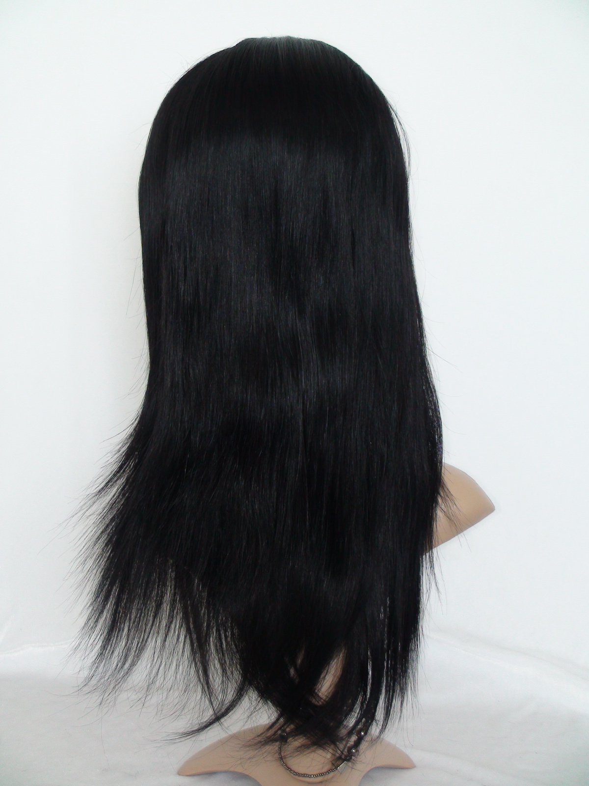 20-Inch Full Lace Human Hair Wig with Baby Hair | 100% Peruvian Virgin Remy Hair | Natural Straight #1B Off Black | Perfect for Daily Wear, Cosplay & Special Occasions