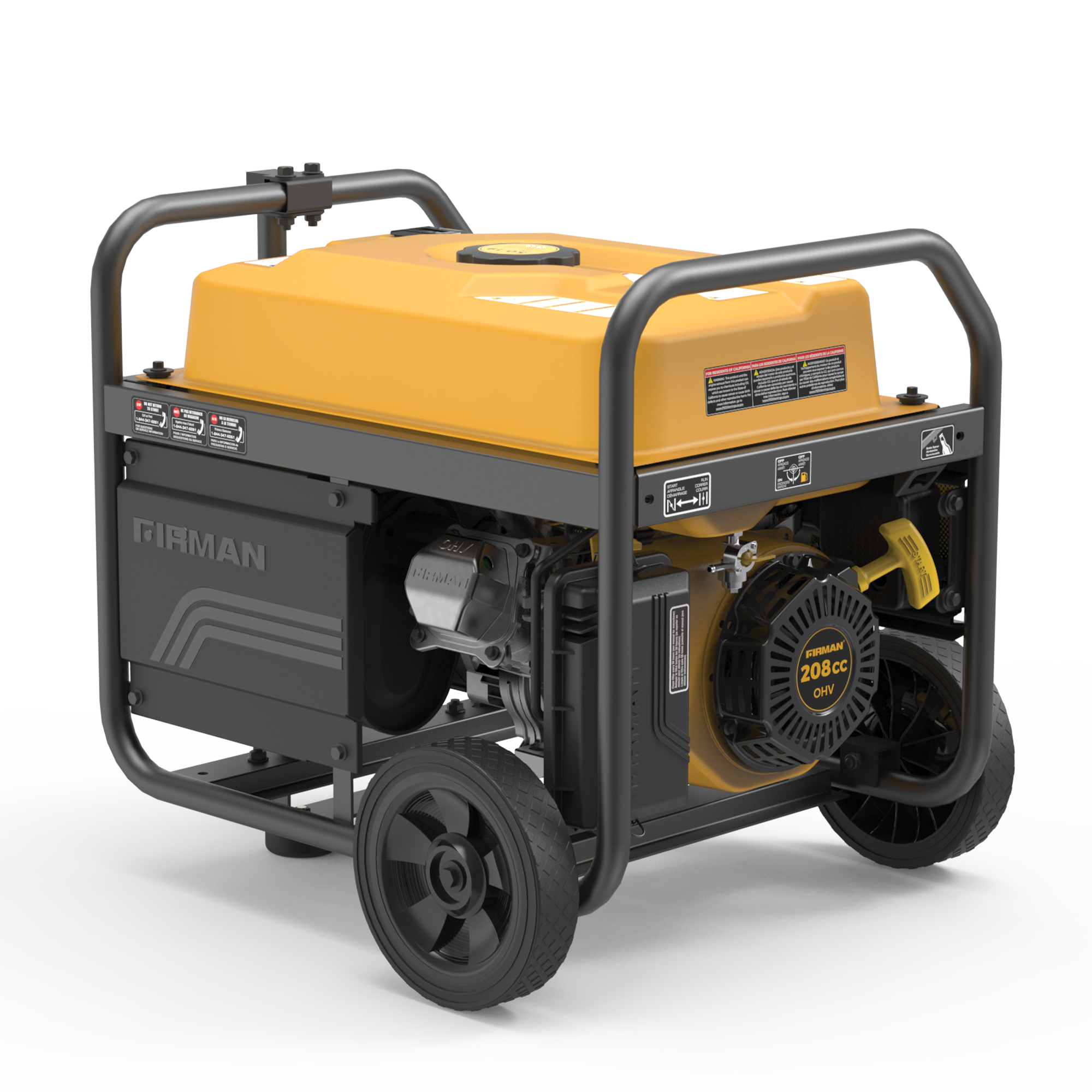 4550W Portable Gas Generator with Recoil Start & CO Alert - 120V Power for Camping, Emergencies & Outdoor Events