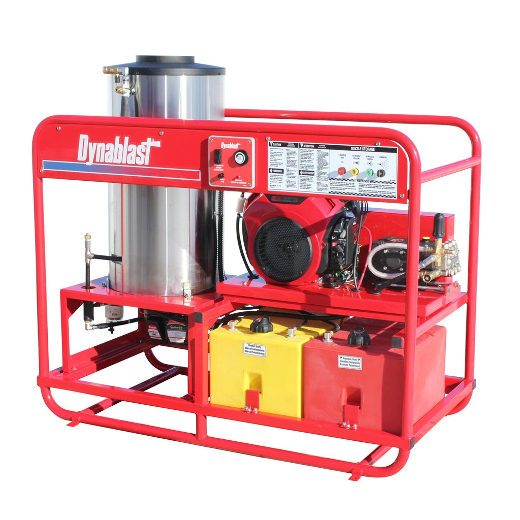 Dynablast 3500 PSI 5.2 GPM Hot Water Pressure Washer with Honda Engine & Diesel Burner - Heavy Duty Commercial Cleaning for Driveways, Construction Sites, Oil Stains