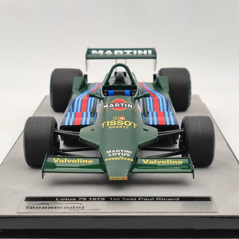 1/18 Scale Tecno Mythos Series Lotus 79 1979 First Test Paul Ricard TM18 287D Resin Model Car - Collectible Racing Car Display for Home Office & Gift for Motorsport Fans