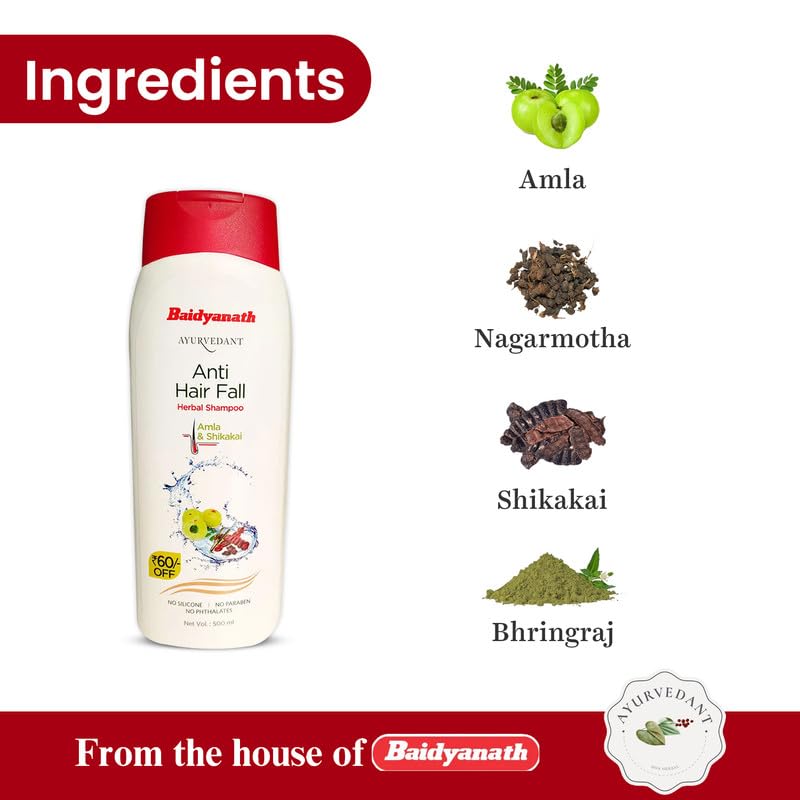 **Ayurvedic Anti Hair Fall Shampoo with Amla & Shikakai – Natural Hair Strengthening for Stronger, Healthier Hair (500ml) – Best for Thinning Hair & Scalp Care**    *(Perfect for daily use to reduce hair fall, promote growth, and nourish dry or damaged hair – ideal for men and women seeking natural Ayurvedic solutions.)*