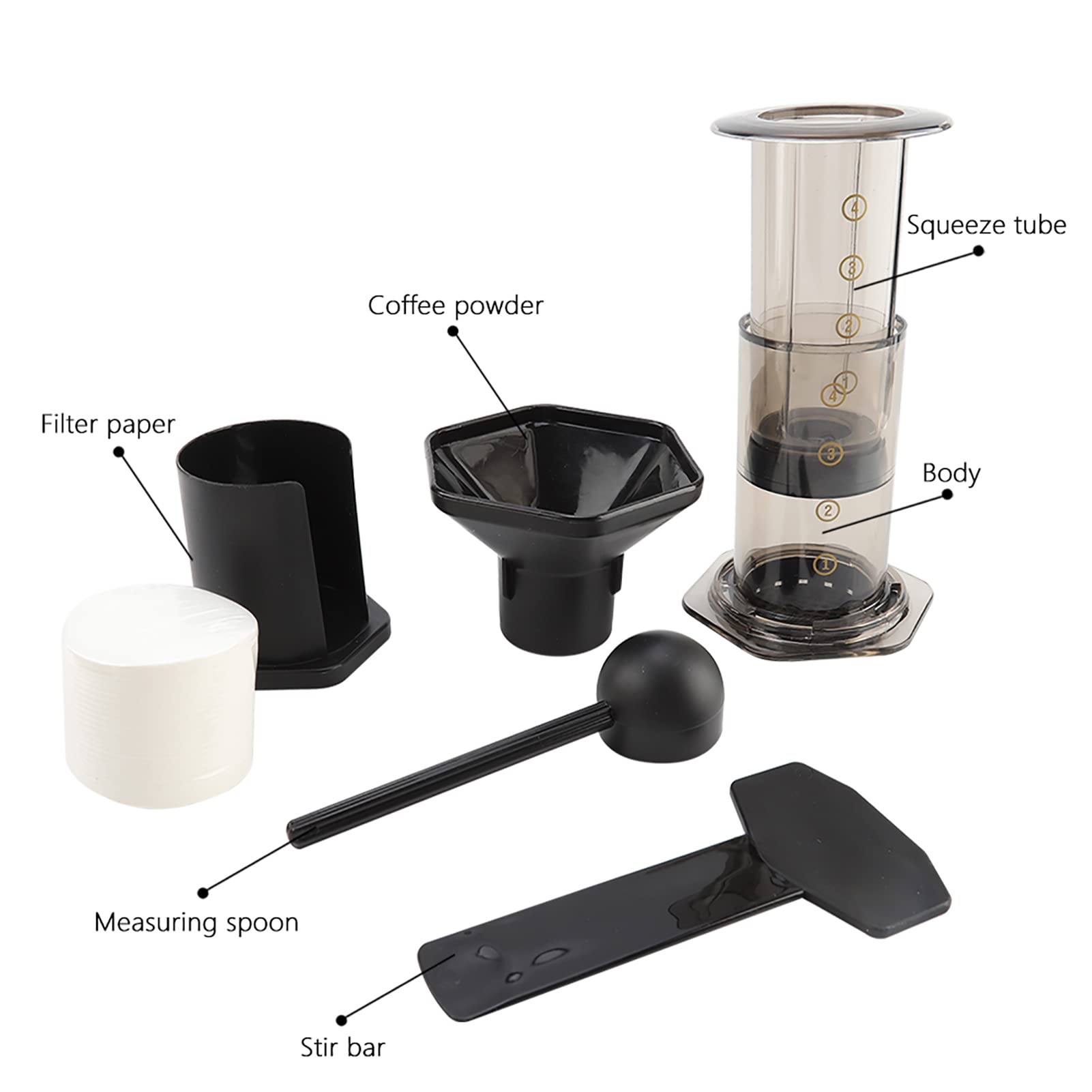 Portable Manual Espresso Coffee Maker Kit - Compact Camping Coffee Pot for Outdoor Travel, Home & Office Use | Perfect for Hiking, Backpacking & Daily Brewing