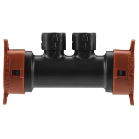 Hydro Rain DL 401 072 Dual Branch Reducing Tee - High-Quality PVC Irrigation Fitting for Lawn & Garden Watering Systems - Perfect for Sprinkler, Drip, and Landscape Irrigation