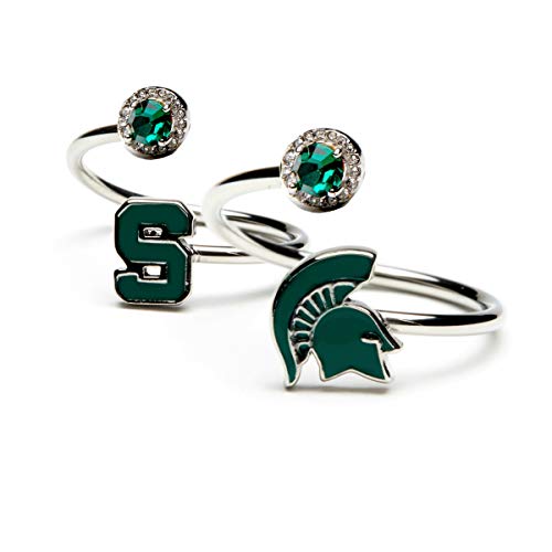 E - Michigan State Ring Set of 2