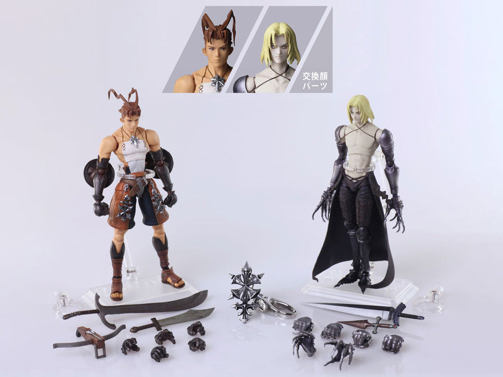 Bring Arts Vagrant Story Ashley Riot & Sydney Losstarot 2-Pack Action Figures - Square Enix Collectible Anime Character Models for Display & Gaming Enthusiasts