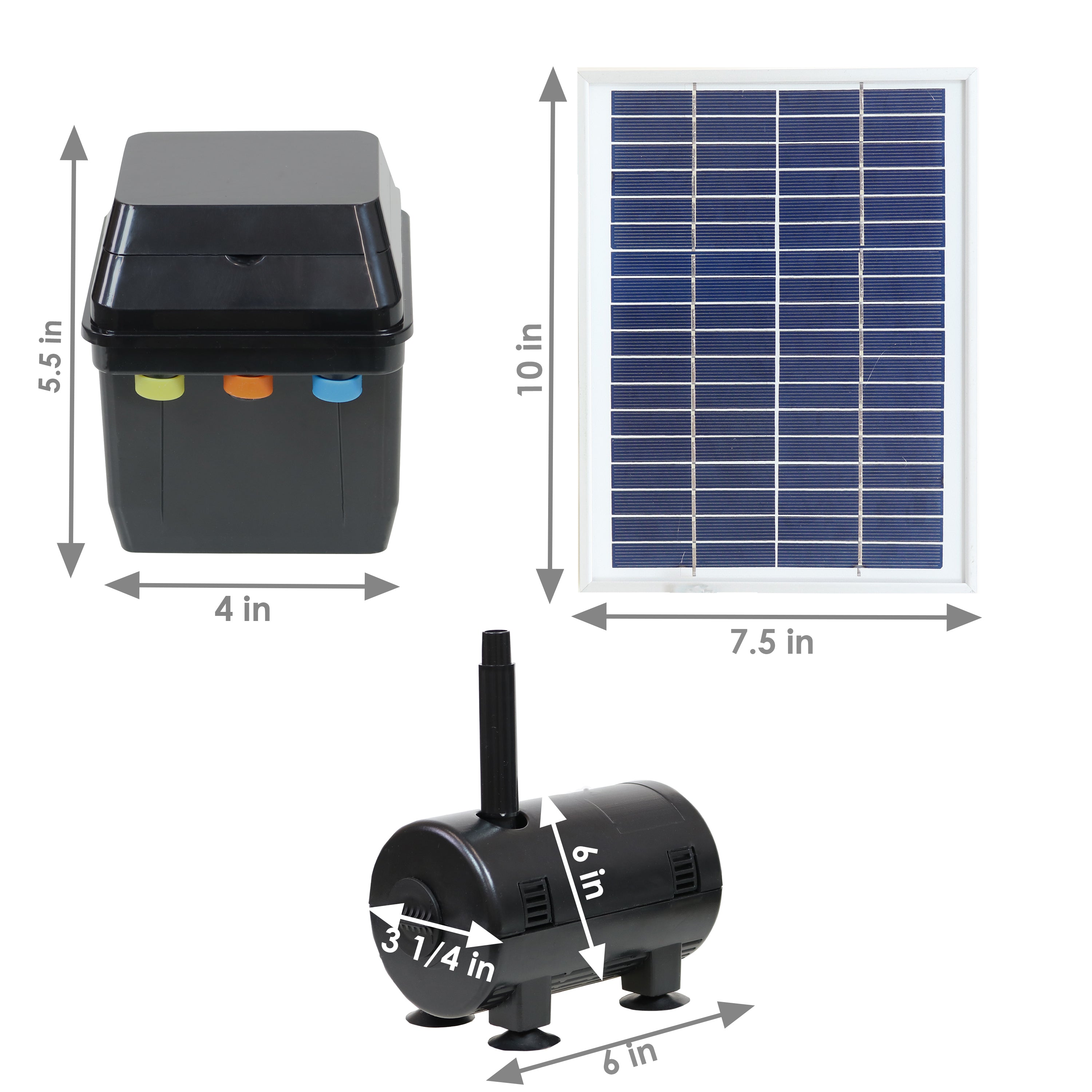Sunnydaze Solar Fountain Pump Kit with Battery Pack & LED Light - 132 GPH Flow Rate, 56 ft Lift Height - Perfect for Garden Ponds, Birdbaths, and Outdoor Water Features
