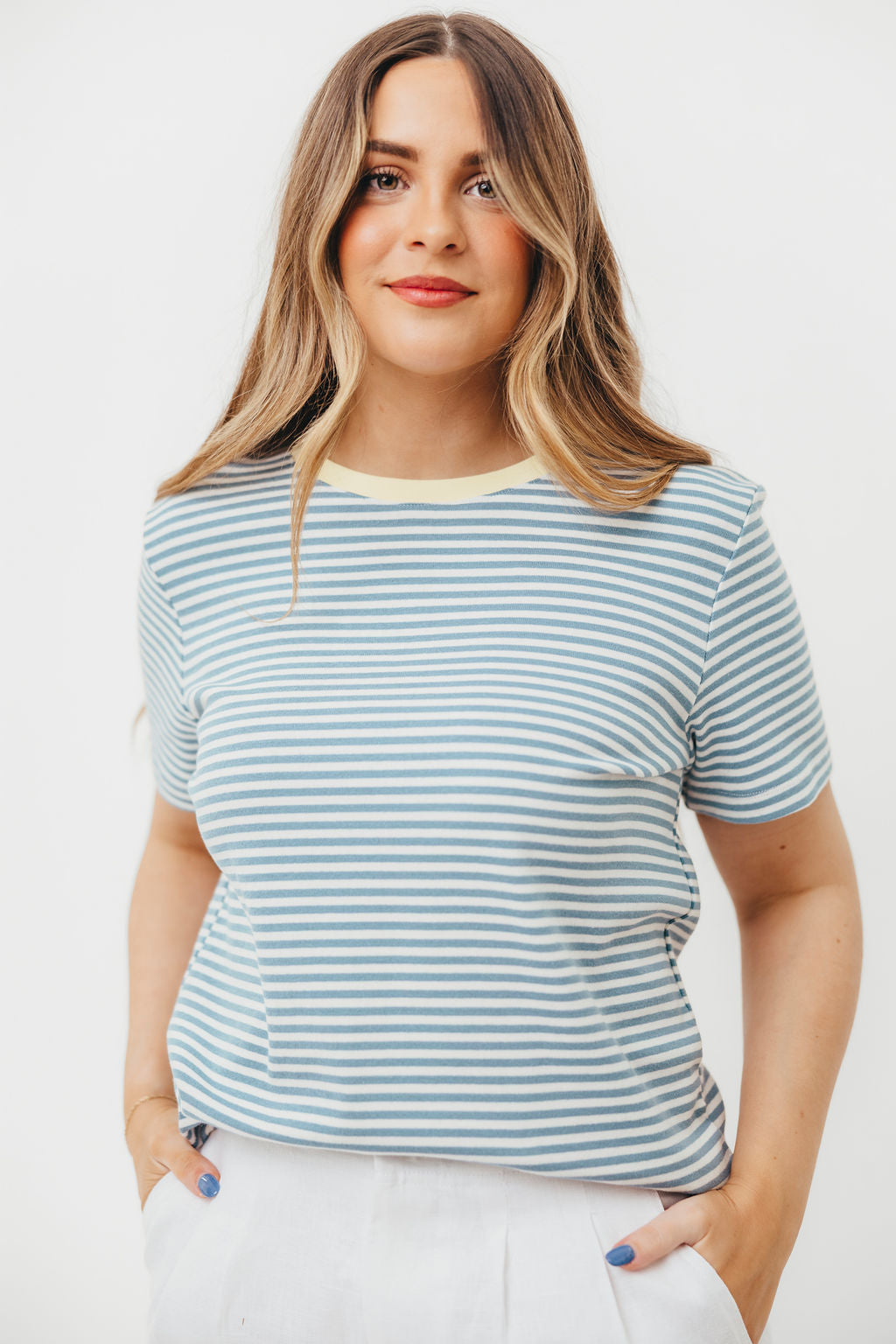 Bernie Short Sleeve Shirt - Light Blue Stripe Casual Button Down for Men | Perfect for Summer Outfits, Office Wear & Weekend Casual Looks