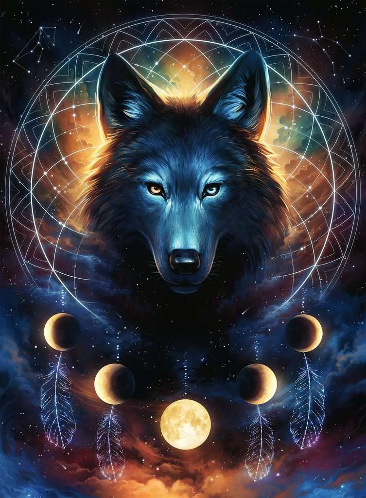Ravensburger 500-Piece Adult Puzzle - Star Line Glowing Wolf Puzzle (13970) for Home Decor, Relaxation & Gift Giving