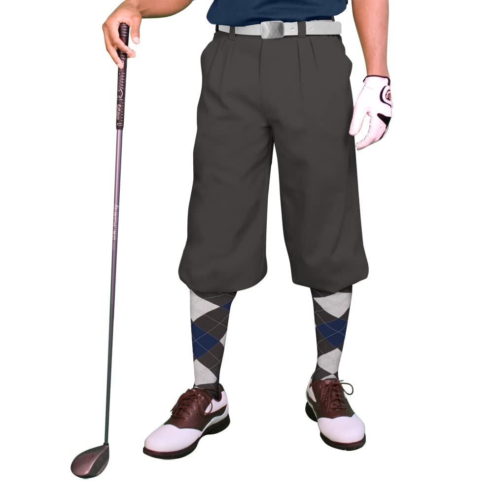 Premium Charcoal Microfiber Plus Fours for Men - Comfortable & Stylish Golf Pants for Outdoor Sports & Casual Wear
