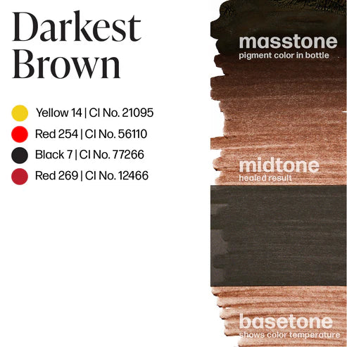 Darkest Brown Permablend - Professional Long-Lasting Eyebrow Tint for Natural Look | Perfect for Salons, DIY Beauty, and Everyday Makeup
