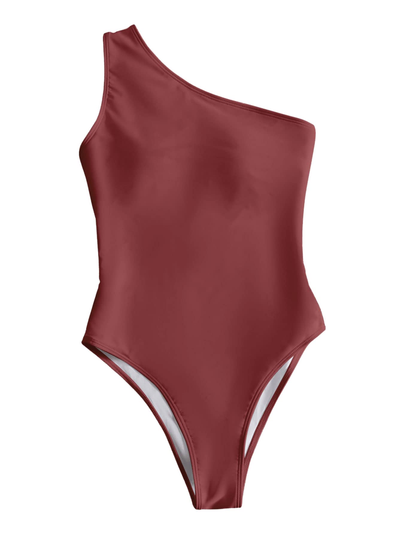SweatyRocks Women's One Shoulder Monokini Swimsuits - Sexy One Piece Bathing Suit for Women, Perfect for Beach Vacation & Pool Party