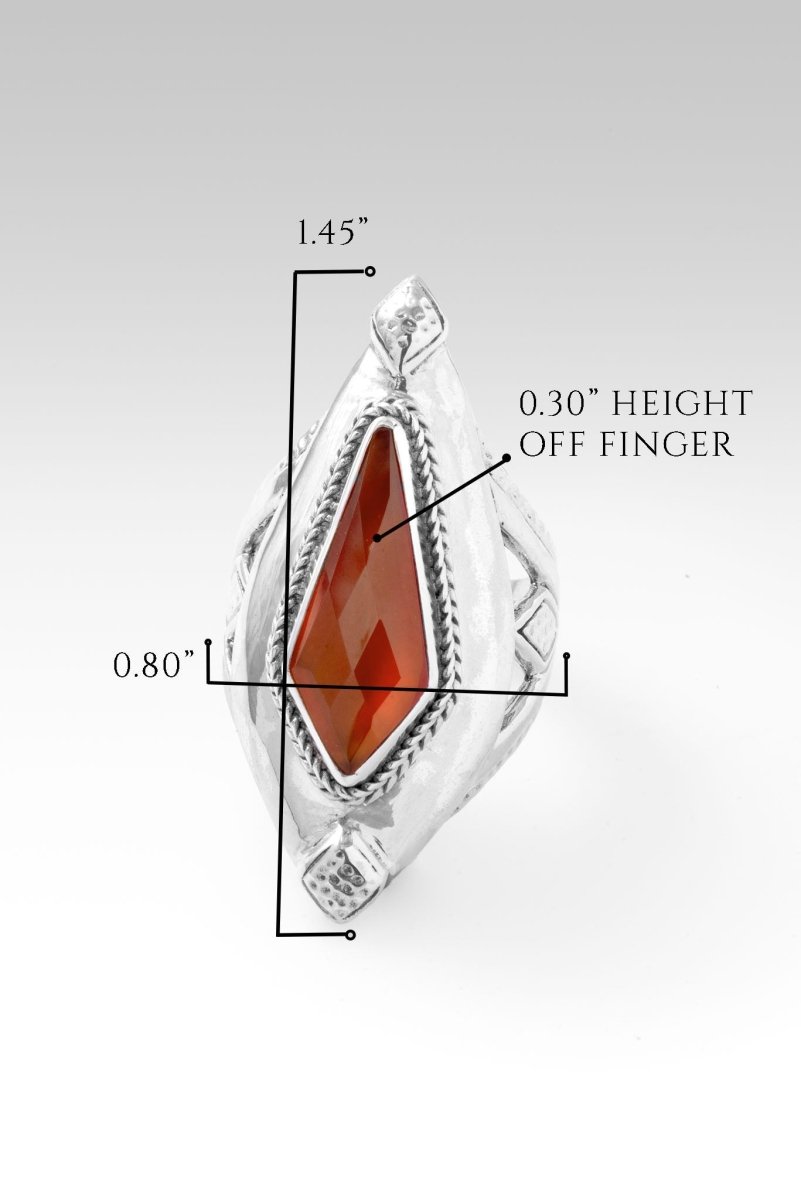Spiritual Evolution Ring II™ in Carnelian - Healing Crystal Jewelry for Meditation, Chakra Balancing & Energy Protection | Perfect for Yoga, Reiki & Spiritual Practices
