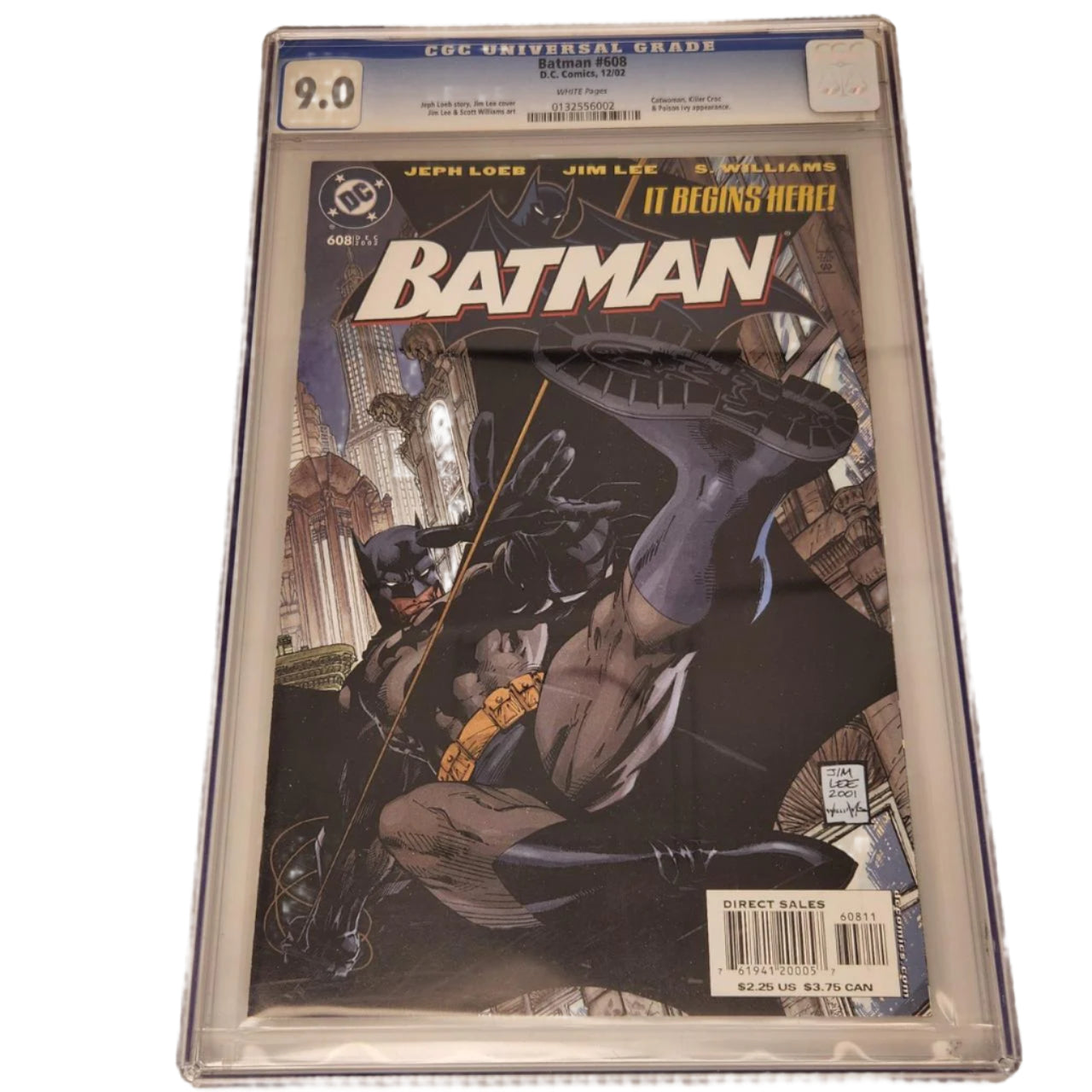 Batman It Begins Here #608 CGC 9.0 Graded Comic Book by Jim Lee - Collectible DC Comics for Display & Investment