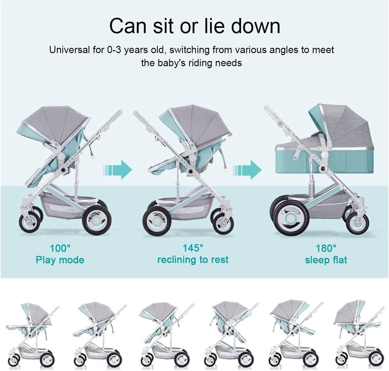 Lightweight Aluminum Alloy Baby Stroller - Foldable High Landscape Infant Carriage with Reversible Bassinet for Newborns | Pink | Perfect for Park Walks, Shopping & Travel