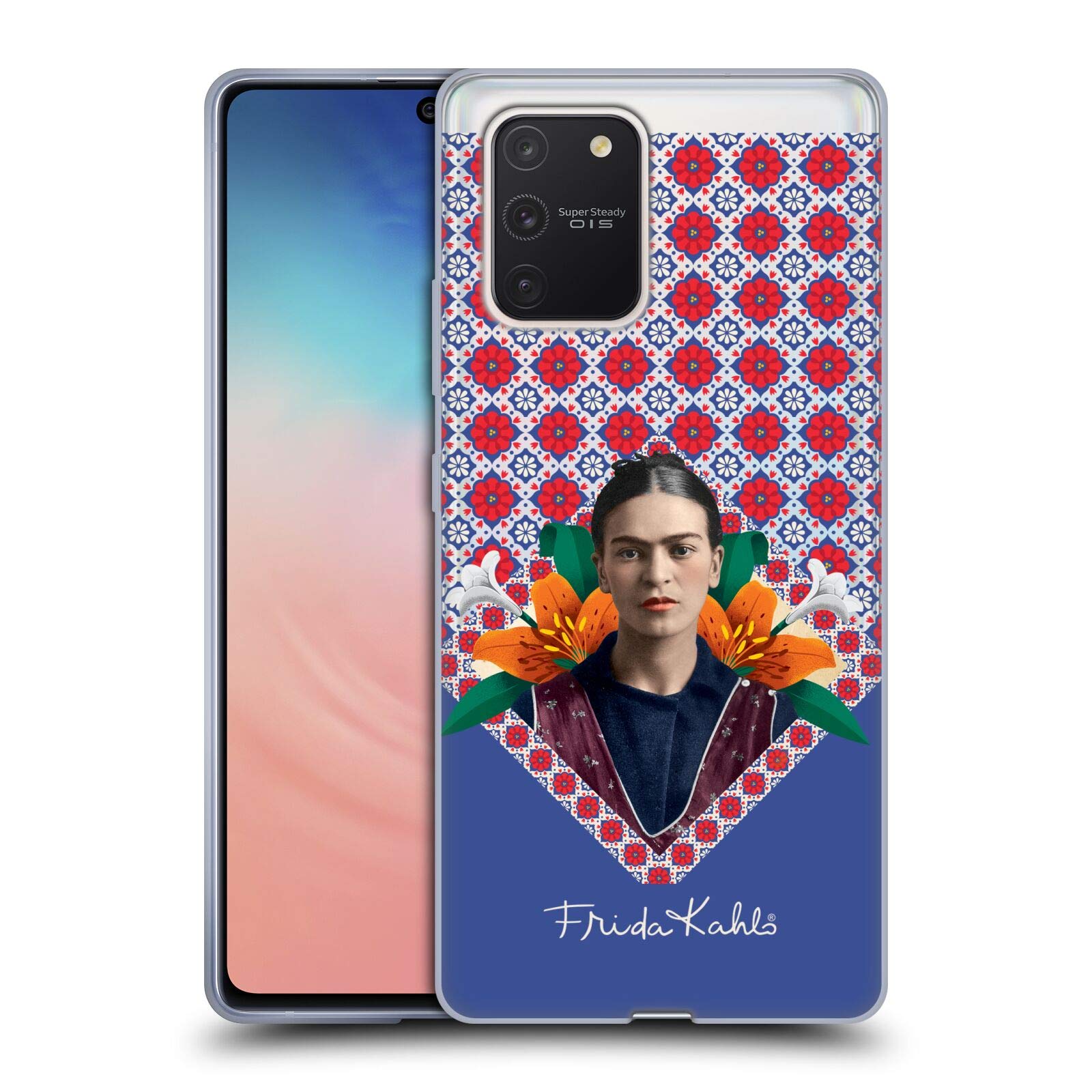 Frida Kahlo Lilies Portrait Soft Gel Case for Samsung Galaxy S10 Lite | Officially Licensed by Head Case Designs | Perfect for Everyday Use and Artistic Expression