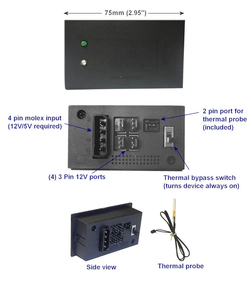 Coolerguys Pre-Set Thermal Controller (Rev4) - Digital Temperature Regulator for PC Cooling & Home Brewing - Perfect for Gaming Rigs & DIY Projects