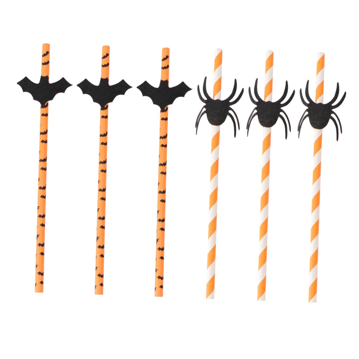 100 Pack Halloween Paper Straws - Eco-Friendly Party Decorations for Halloween, Ghost Festival & Dessert Tables - Cartoon Spider & Ghost Design - Reusable Drink Straws for Halloween Parties, Themed Events & Spooky Celebrations