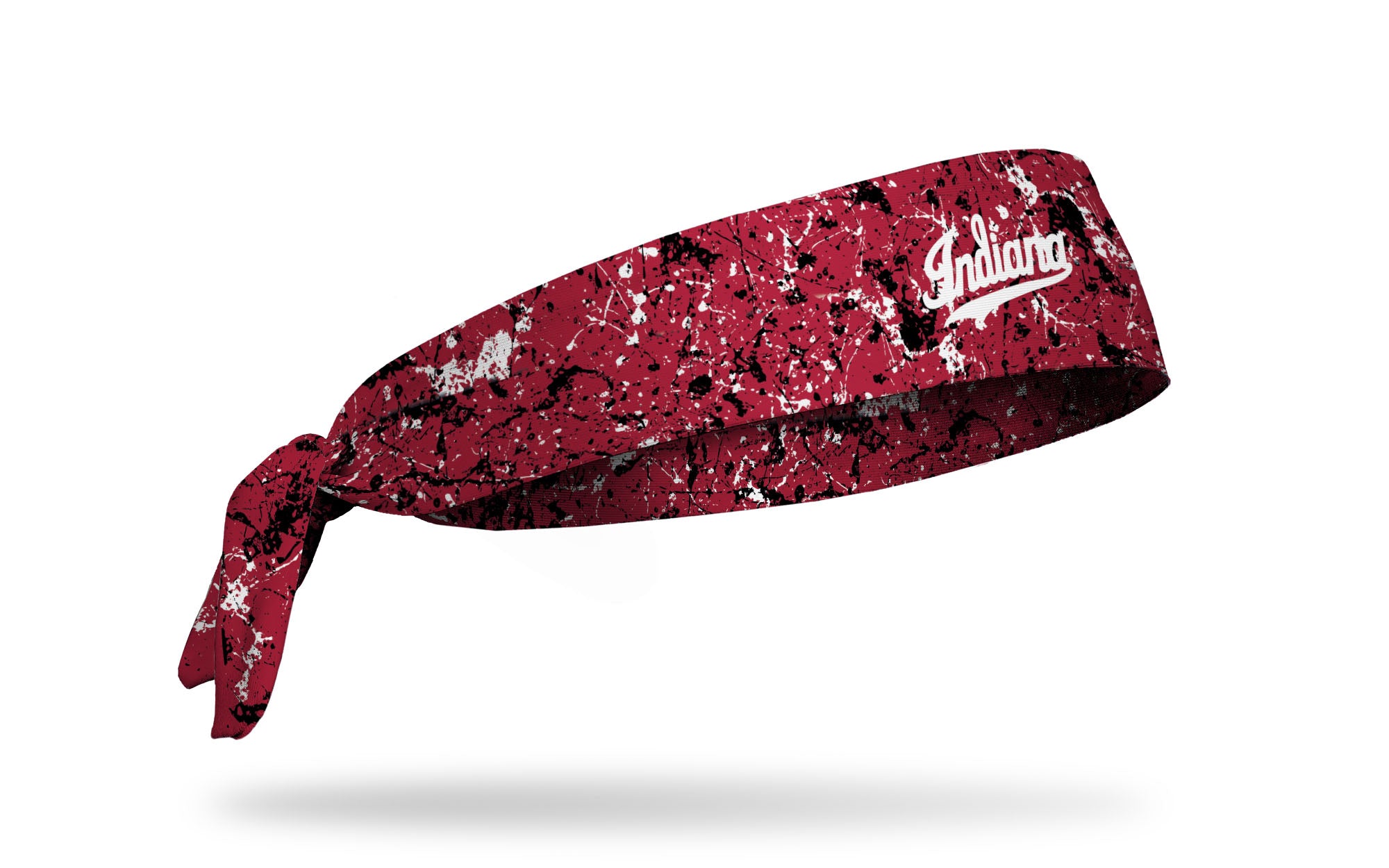 Indiana University Script Splatter Flex Tie Headband - Adjustable Sports Headband for Running, Yoga, Workouts & Everyday Wear - Perfect for Athletes & Casual Use