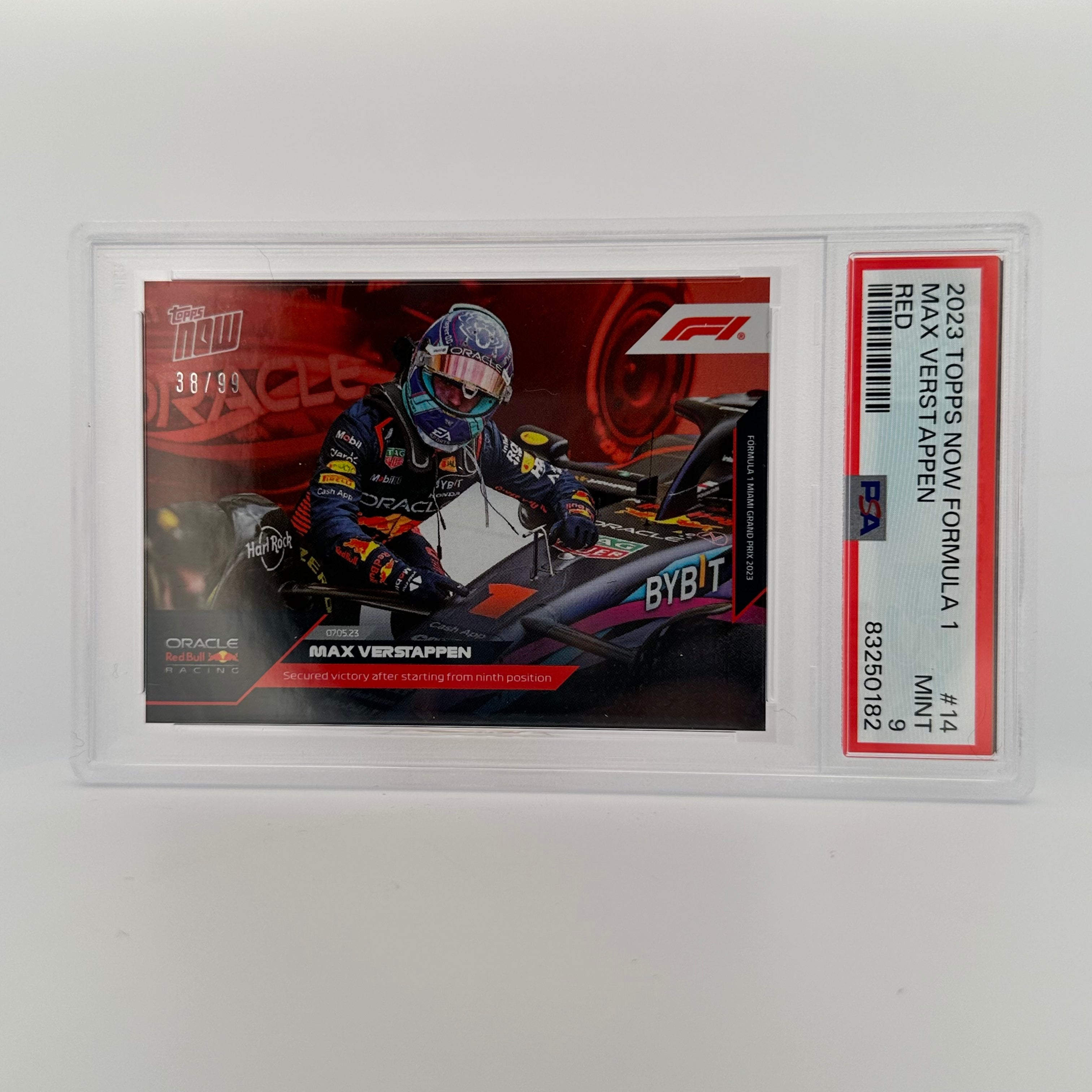 PSA 9 Graded Max Verstappen #14 Red Bull Racing F1 Trading Card - Perfect for Collectors, Sports Memorabilia & Formula 1 Fans