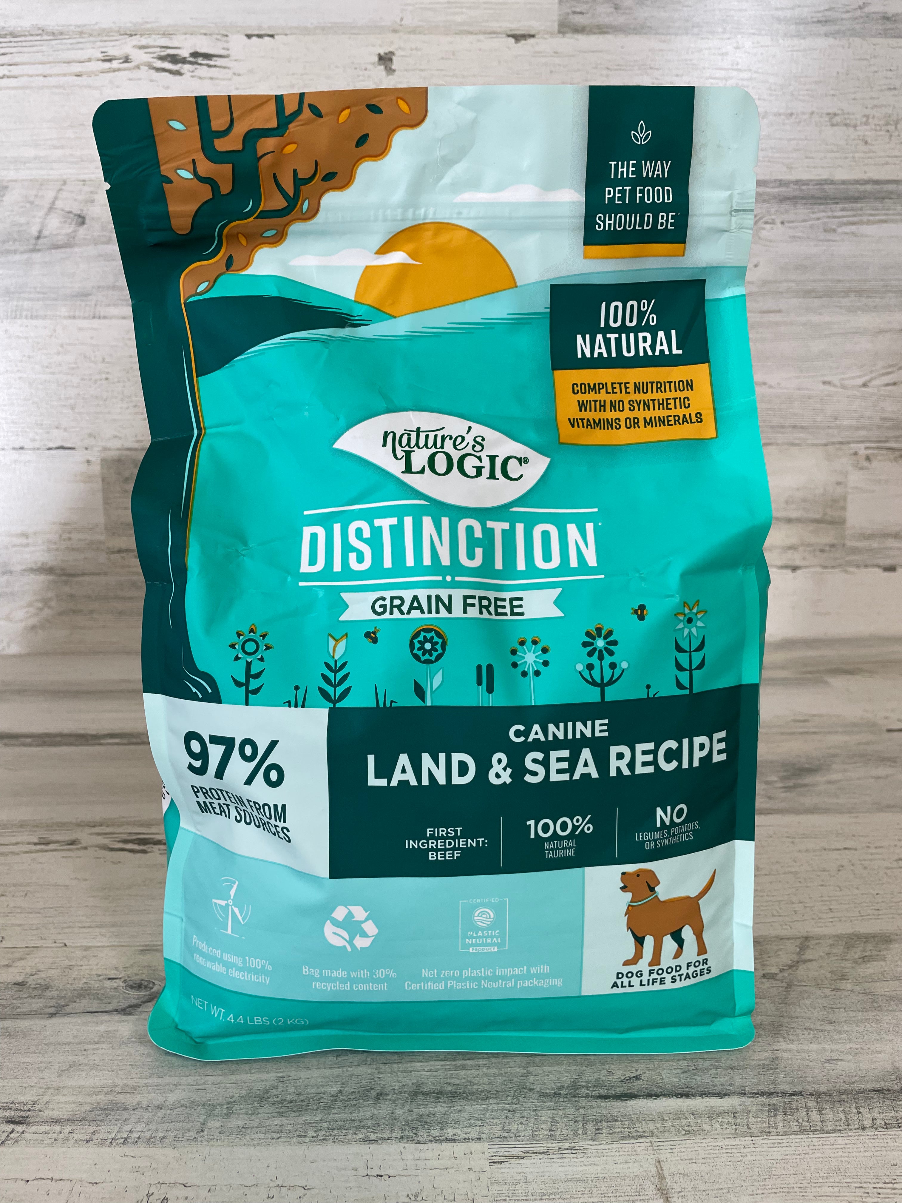 Nature's Logic Distinction Canine Land & Sea Dry Dog Food - Premium Natural Nutrition for Adult Dogs - Perfect for Active Pets & Outdoor Adventures