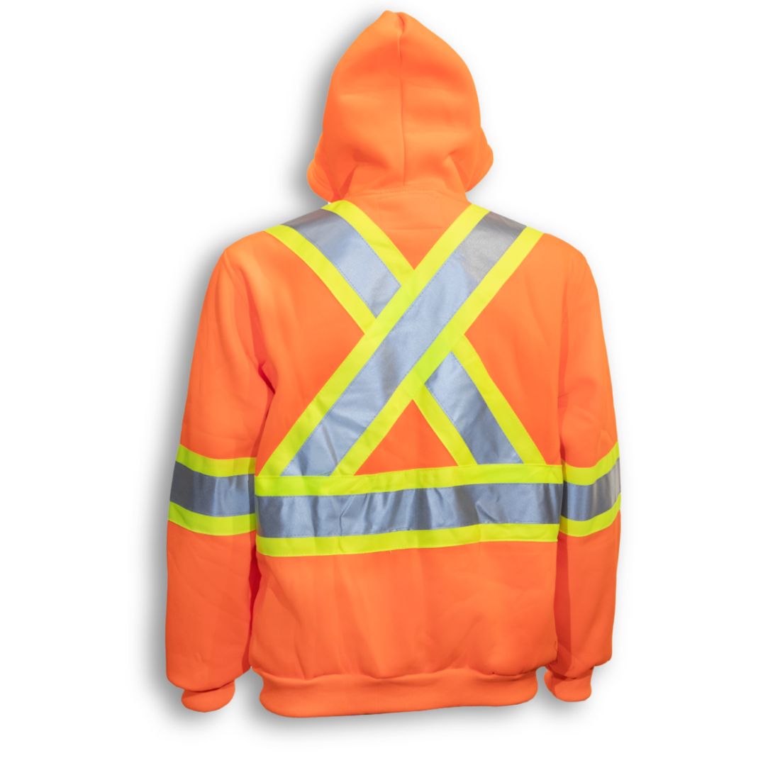 Big K Men's High Visibility 100% Polyester Hoodie BK3550 - Reflective Safety Workwear for Construction & Outdoor Activities
