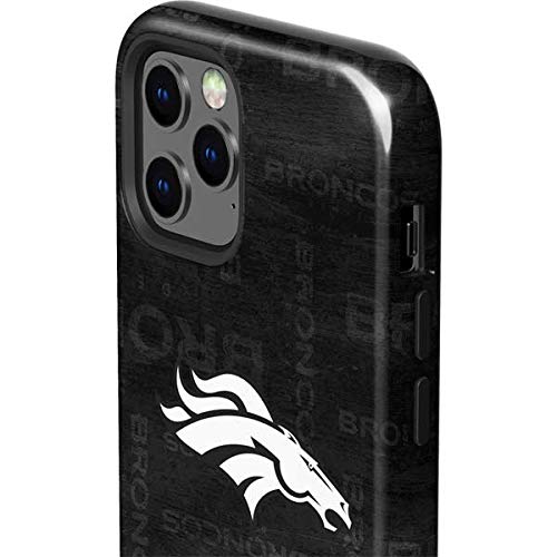 Skinit Impact-Resistant iPhone 12 Pro Max Case | Officially Licensed NFL Denver Broncos Black & White Design | Durable Protection for Football Games & Daily Use
