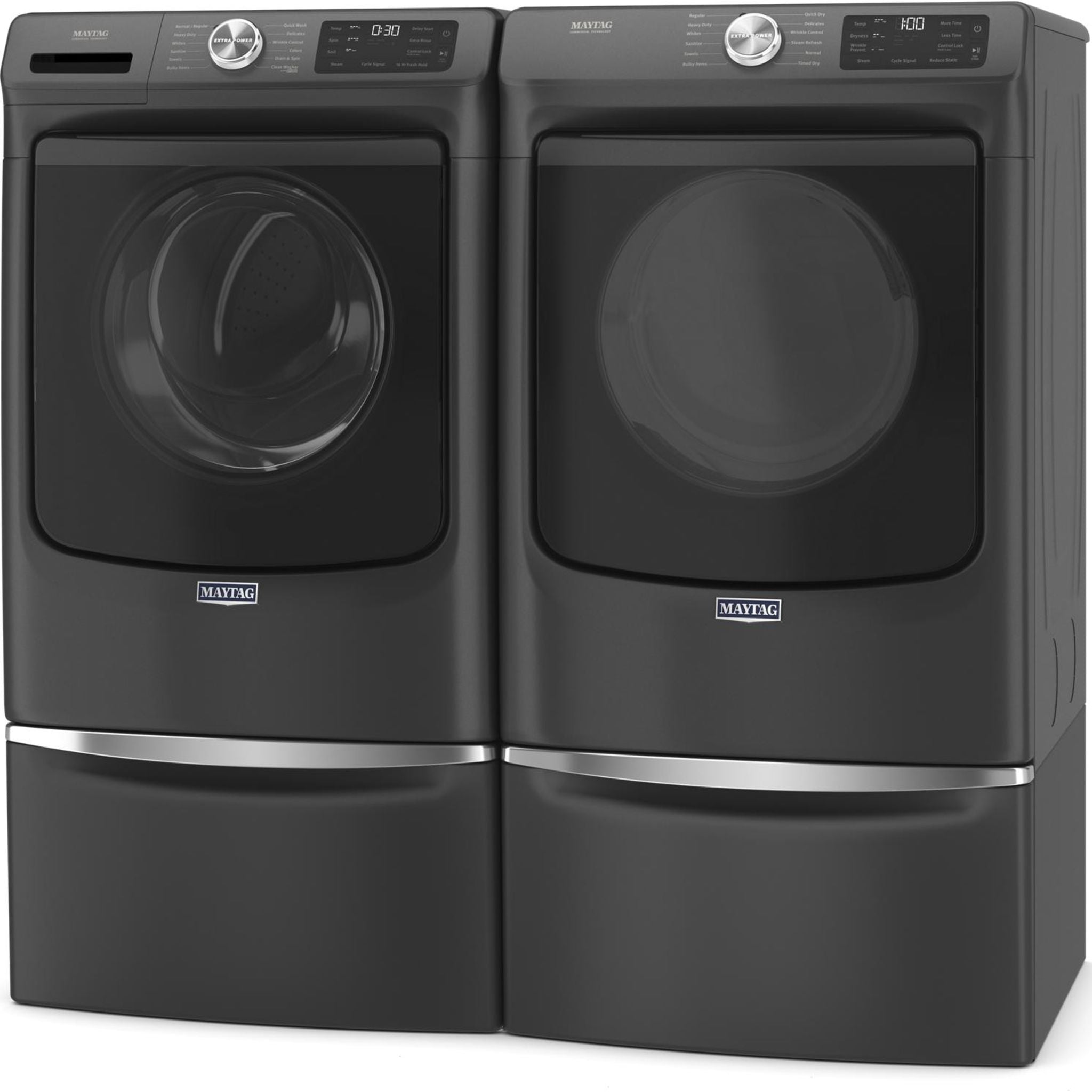 Maytag MHW6630MBK Front Load Washer - 4.5 Cu. Ft. Capacity, Energy Star Certified, Volcano Black - Perfect for Laundry Rooms & Apartments