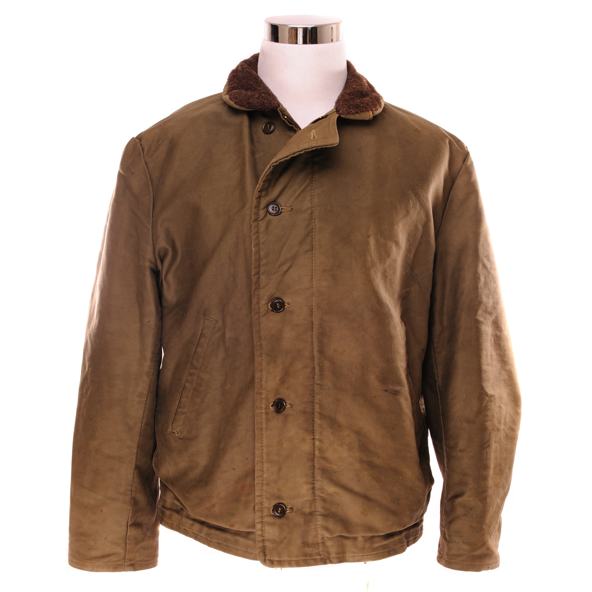 Vintage 1950s US Navy Alpaca N-1 Deck Jacket - Size 40 - Authentic Military Outerwear for Cold Weather & Outdoor Adventures