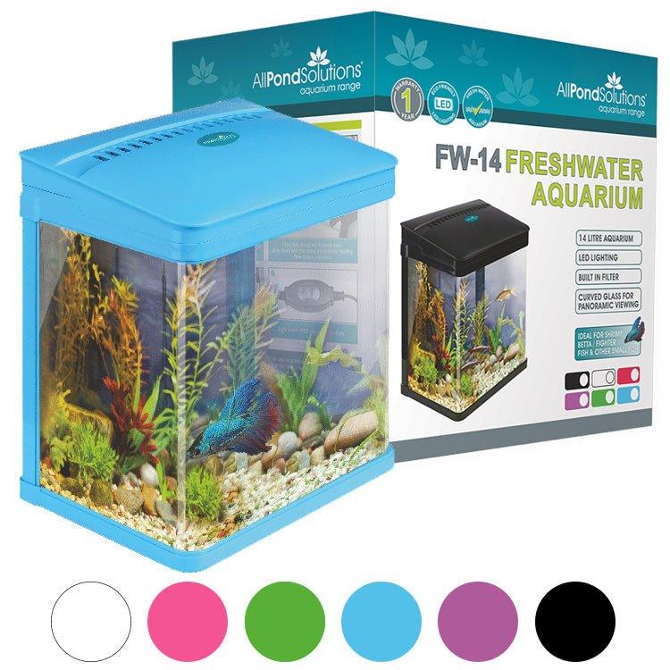 14L Small Nano Aquarium Fish Tank - 6 Vibrant Colors for Home, Office & Desktop Decor