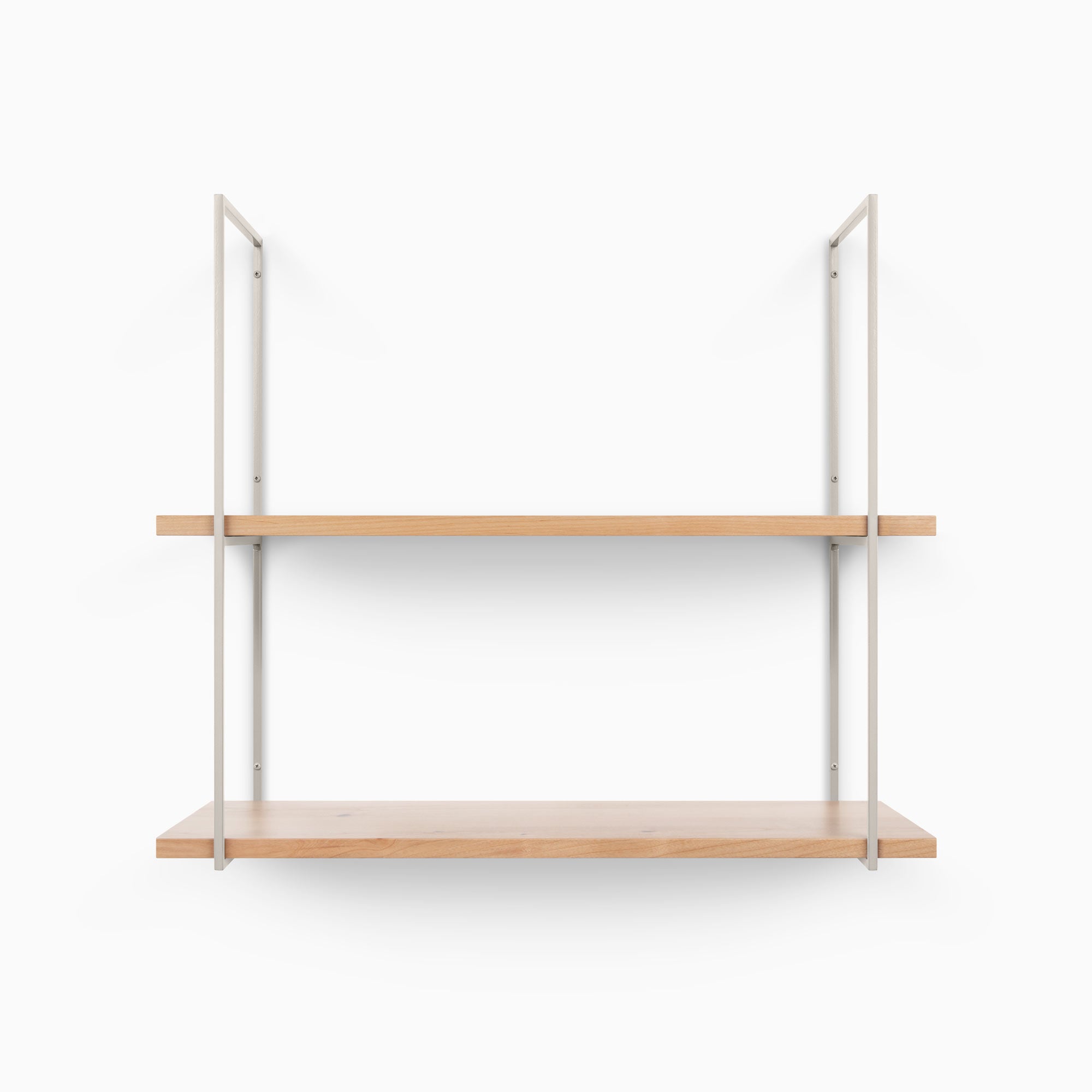 Lloyd Alder 2 Tier Wooden Shelf - Rustic Wall Mounted Storage Organizer for Bathroom, Kitchen & Living Room - Perfect for Displaying Decor, Plants & Essentials