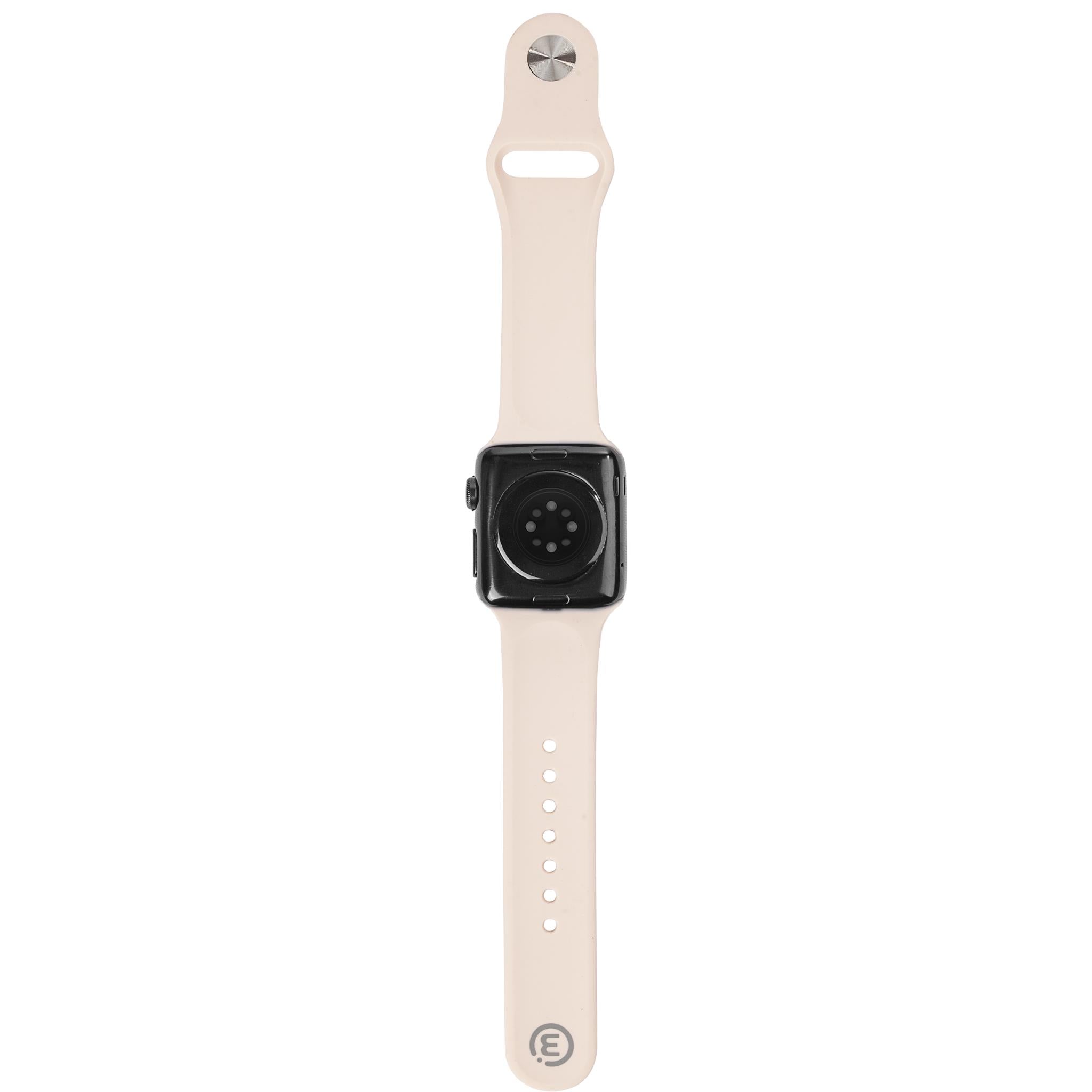 3sixT Soft Silicone Replacement Band for Apple Watch Series 1-8 (38mm/40mm) - Comfortable Pink Sport Strap for Women & Men | Perfect for Workouts, Running & Daily Wear