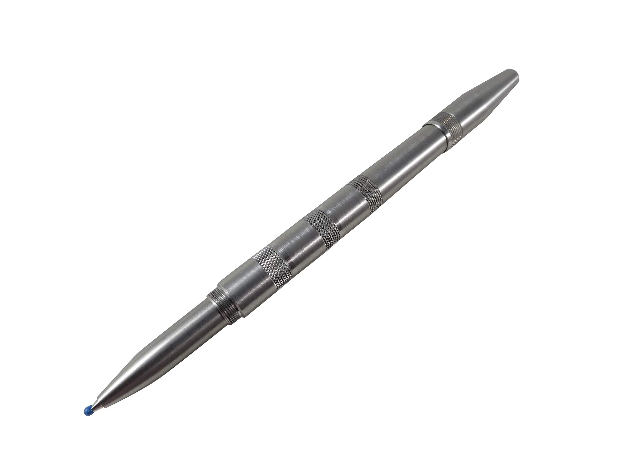 Premium Stainless Steel Ballpoint Pen - Machined Fine Point Gel Ink Pen, USA Made, Durable Pocket Pen for Office, Business, Gifts & Everyday Writing (Stainless Steel)