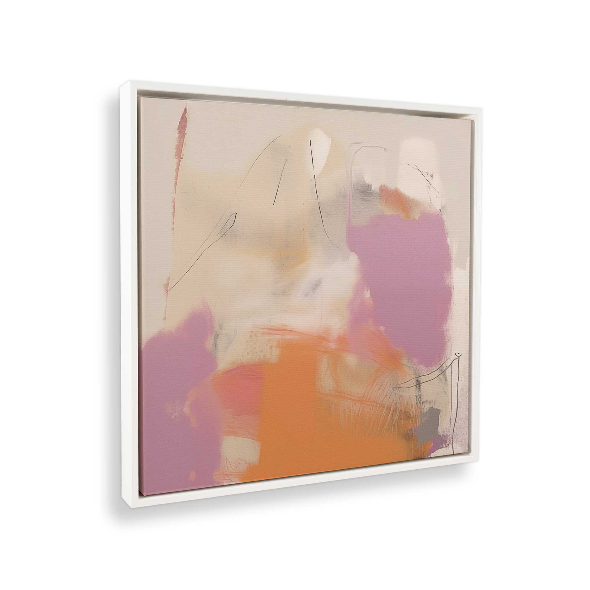Cotton Candy Delight v2 Canvas Wall Art Print - Vibrant Abstract Painting for Living Room, Bedroom & Office Decor
