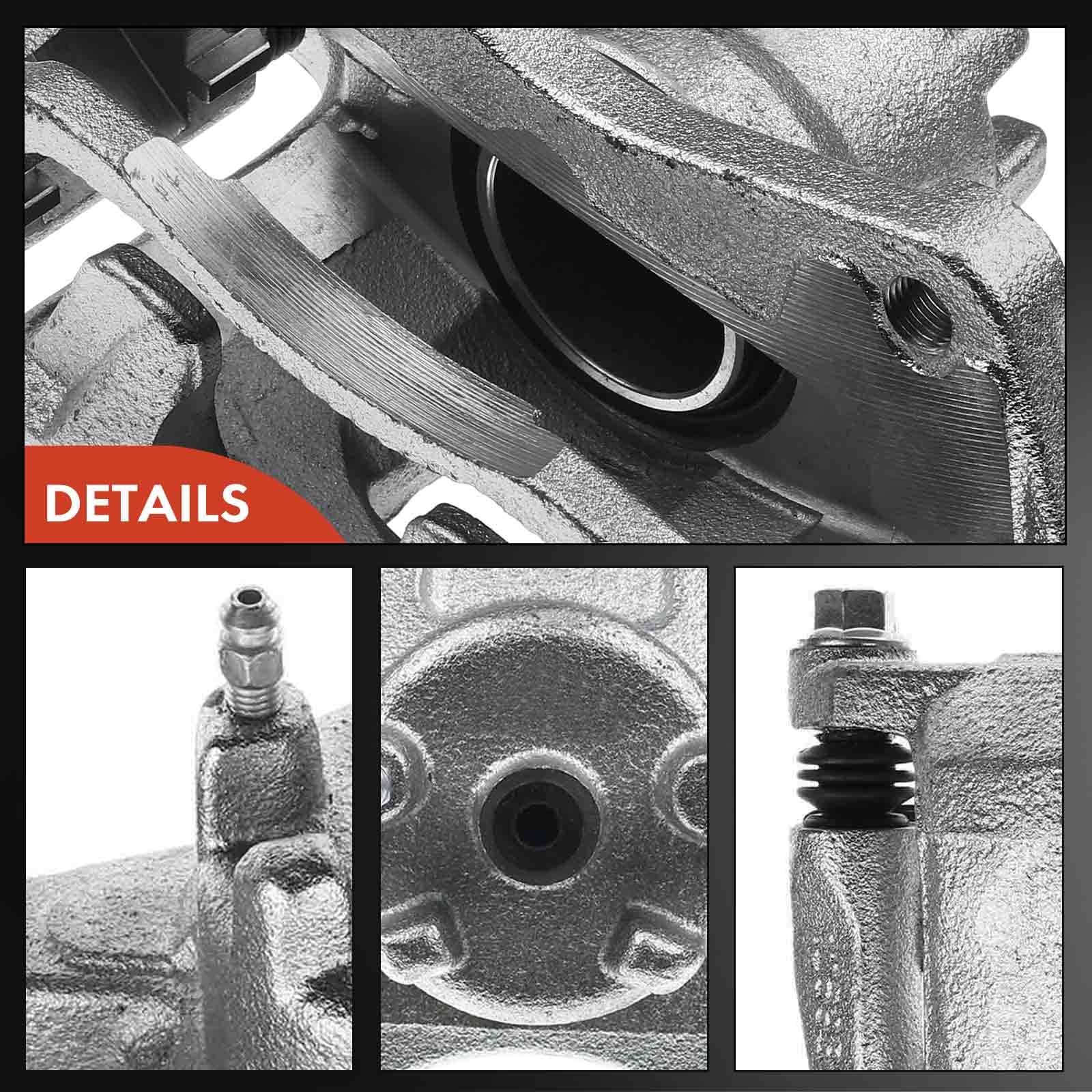 Premium Disc Brake Caliper Assembly with Bracket - Compatible with Mitsubishi Lancer 2008-2017 (Front Driver & Passenger Side) - 2-Piece Set - High Performance Braking for City Driving & Highway Safety