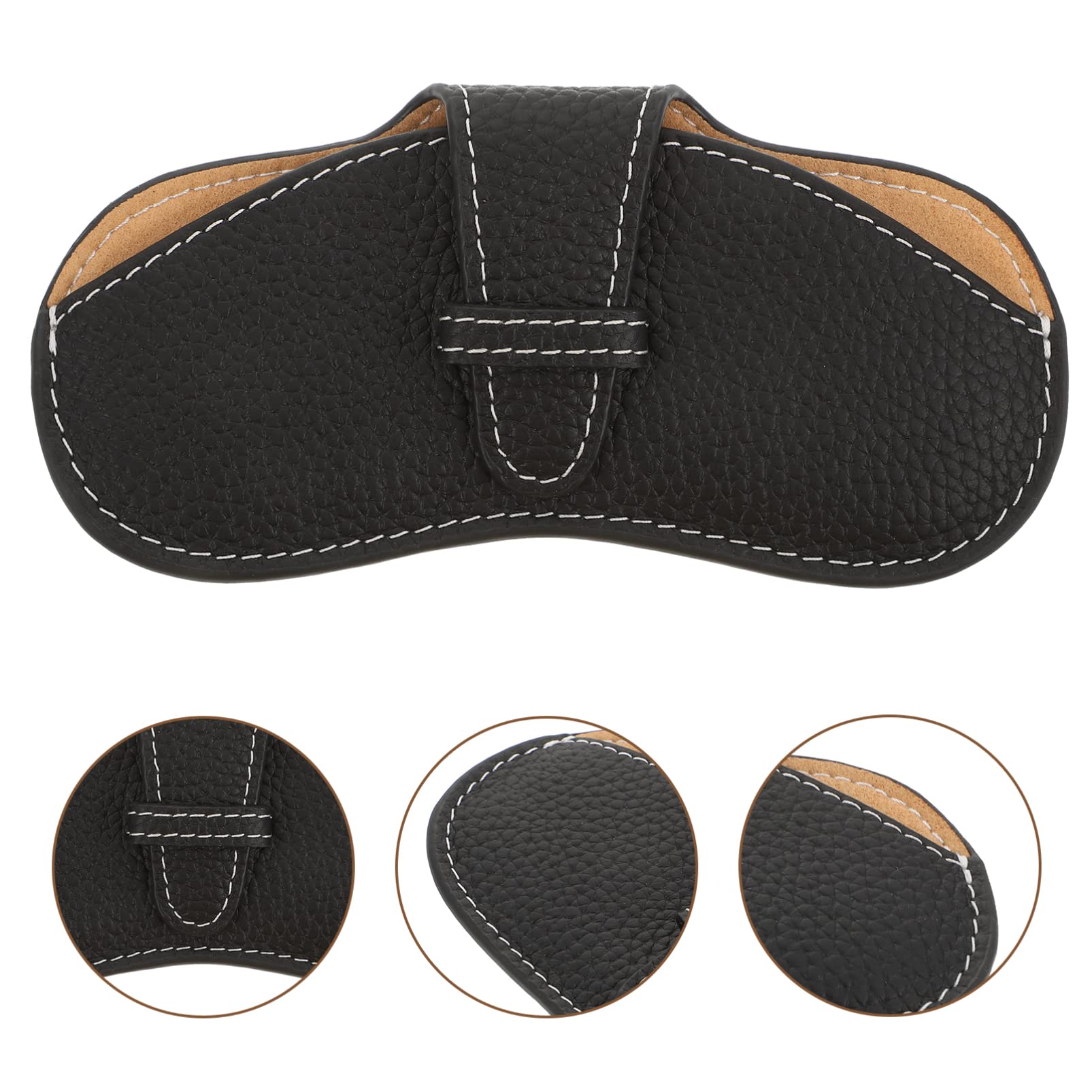 Premium Leather Glasses Case - Durable Eyeglass Holder & Spectacle Storage Container for Men & Women - Perfect for Travel, Office, and Home Use