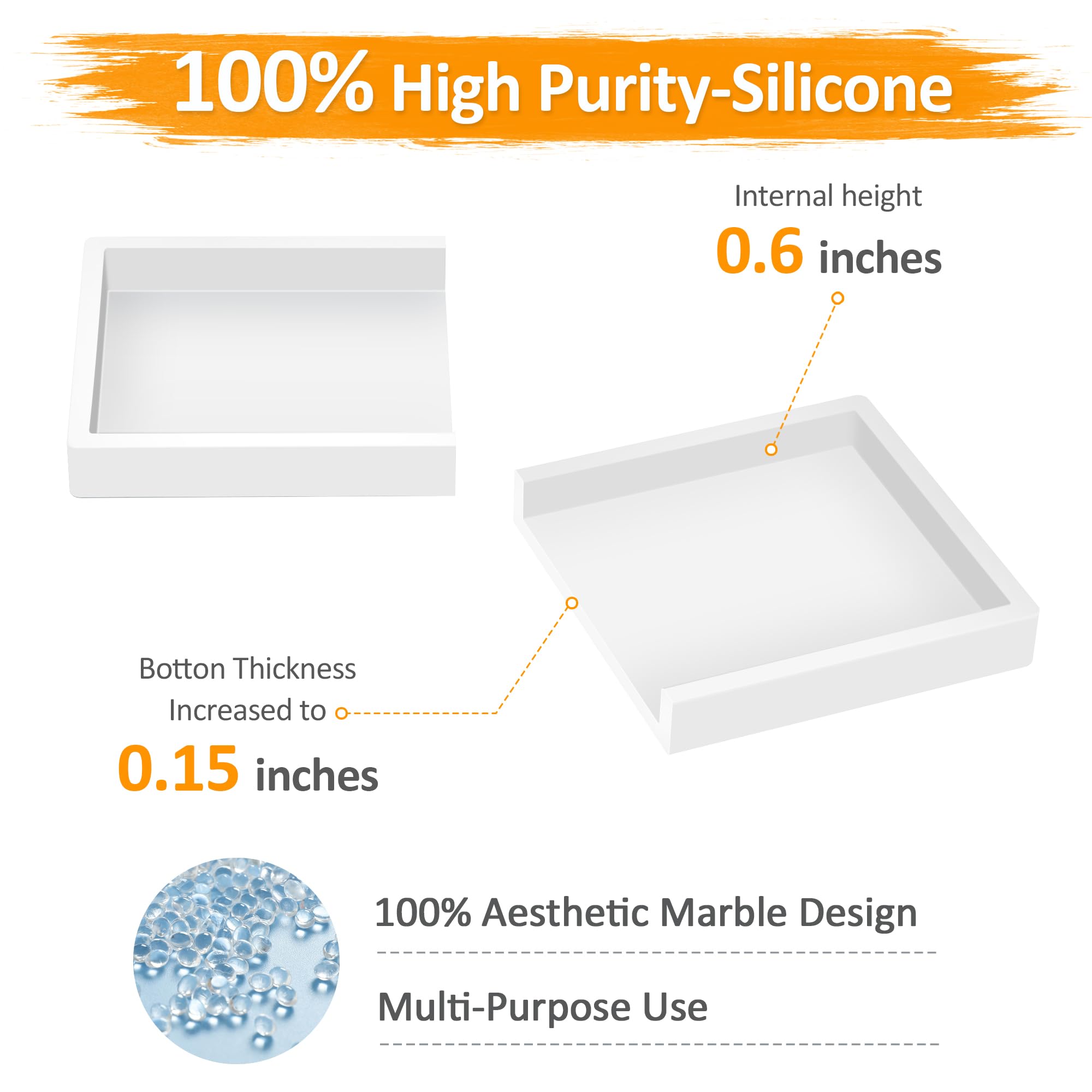 Durable Shatterproof Toilet Tank Tray - Thick Silicone Soap Dispenser for Bathroom Vanity Tops | Perfect for Small Spaces, Apartment Living & Guest Bathrooms