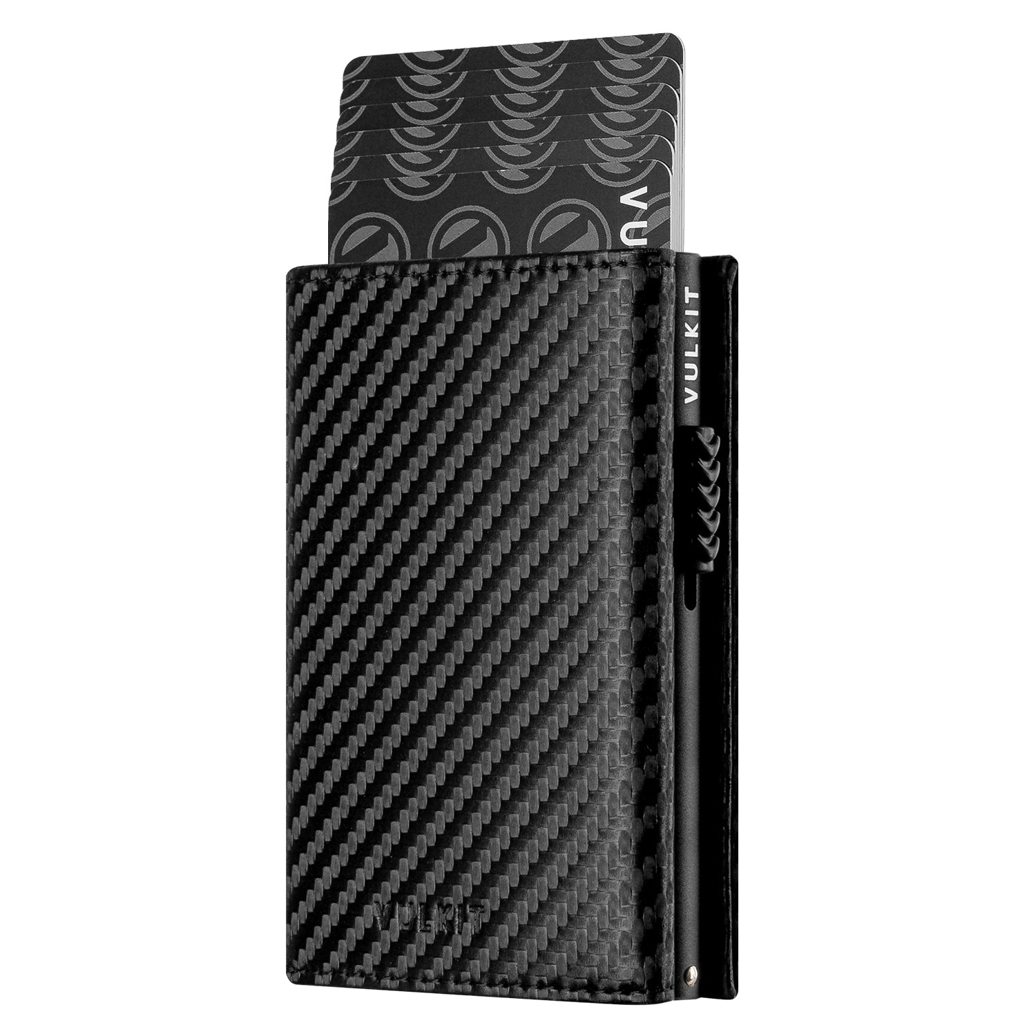 VC302 Side Slider Tri-Fold Wallet with Magnetic Strip Closure & Back Zipper Pocket - Slim RFID Blocking Leather Wallet for Men - Perfect for Business, Travel & Everyday Use