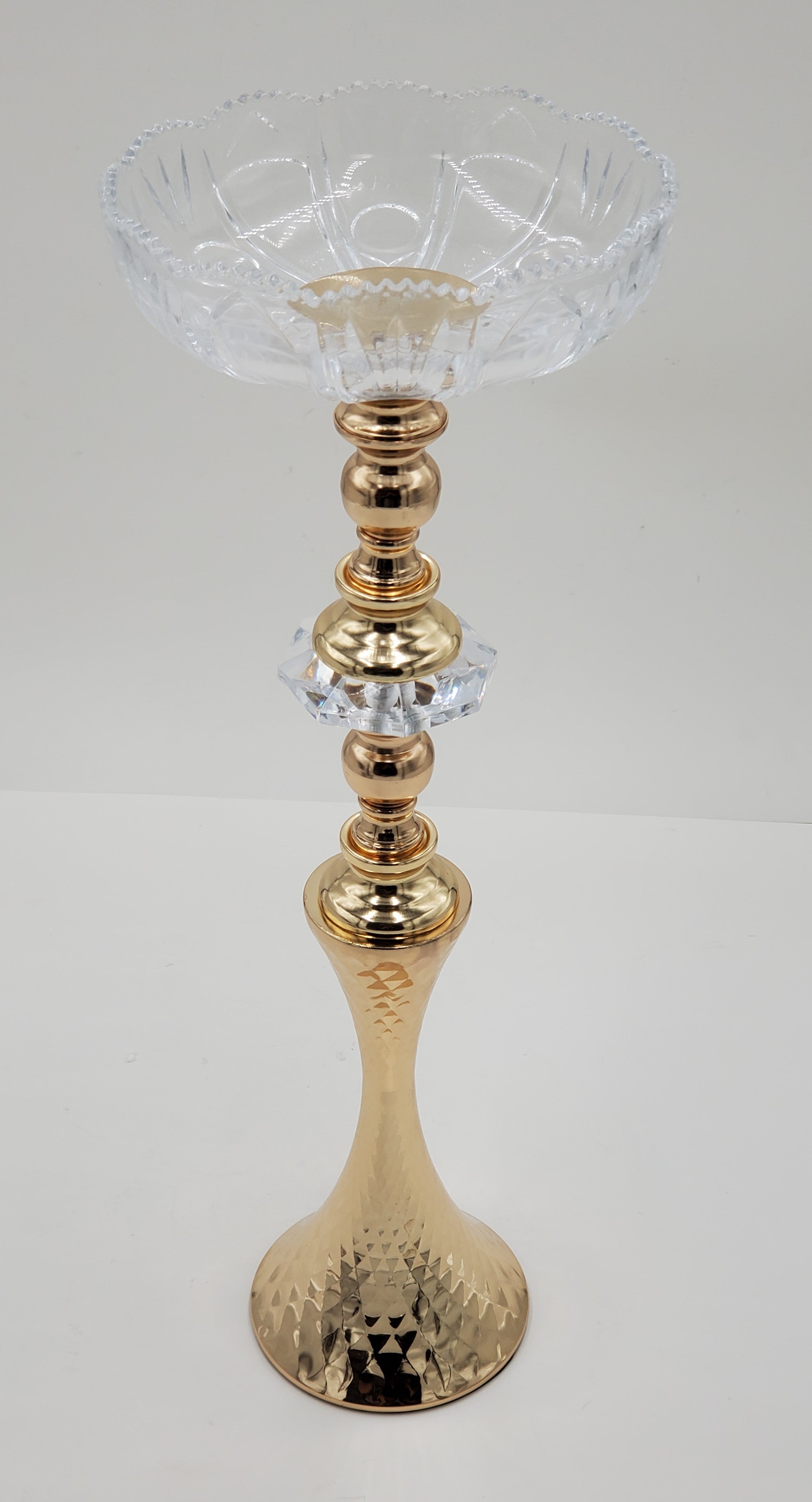 18.5x6.5 Inch Footed Glass Tall Stand - Elegant Display Stand for Home Decor, Party Serving, or Retail Showcase - Perfect for Centerpieces, Desserts, and Decorative Arrangements
