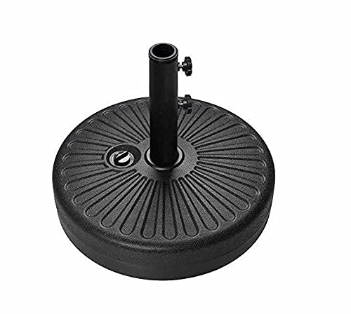 Heavy Duty Fillable Plastic Umbrella Stand Base - Round Outdoor Patio Umbrella Holder for Stability | Perfect for Poolside, Garden, Deck, and Backyard Use