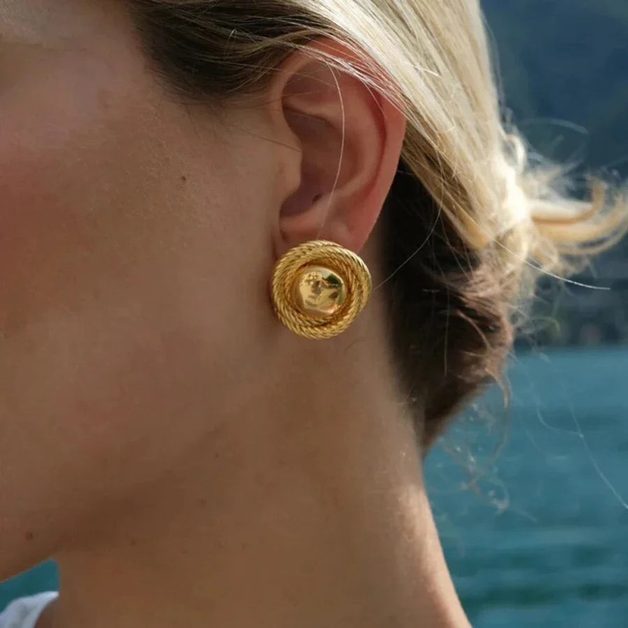 Annalisa Gold Earrings for Women - Elegant Dangle Hoop Earrings for Party, Wedding & Everyday Wear