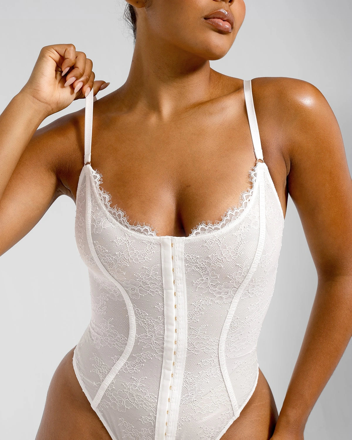 Lace Glamour Flawless Fit Thong Bodysuit - Sexy Lingerie for Women | Perfect for Date Night & Special Occasions