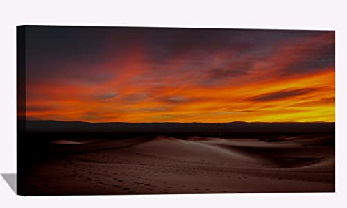Burning Sunset Dark Desert