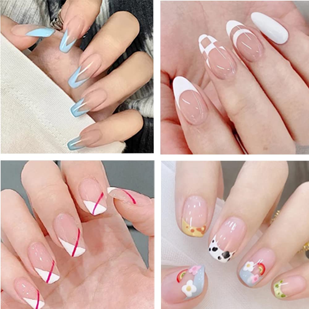 Clear Silicone Nail Art Stamper with Scraper - Transparent French Manicure Stamping Jelly for Precise DIY Nail Designs | Perfect for Home Salon, Professional Nail Art, and French Tip Manicures