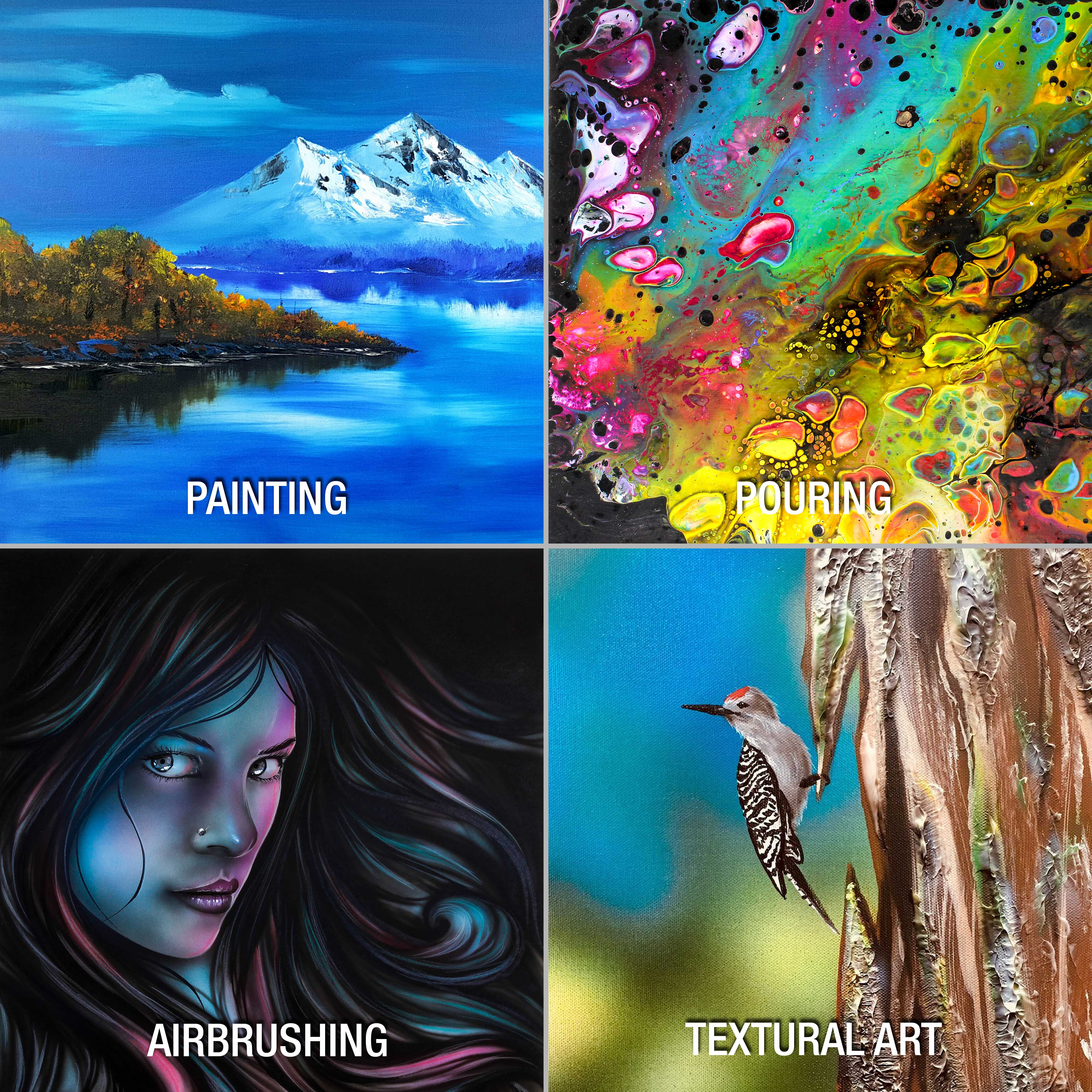 Premium Artist Canvas Multi-Pack - 2 Sets of 4x4, 5x7, 8x10, 9x12, 11x14 Inch 12oz Primed Gesso Stretched Canvases for Oil & Acrylic Painting - Perfect for Beginners, Students & Professional Artists - Home Studio & Classroom Art Supplies
