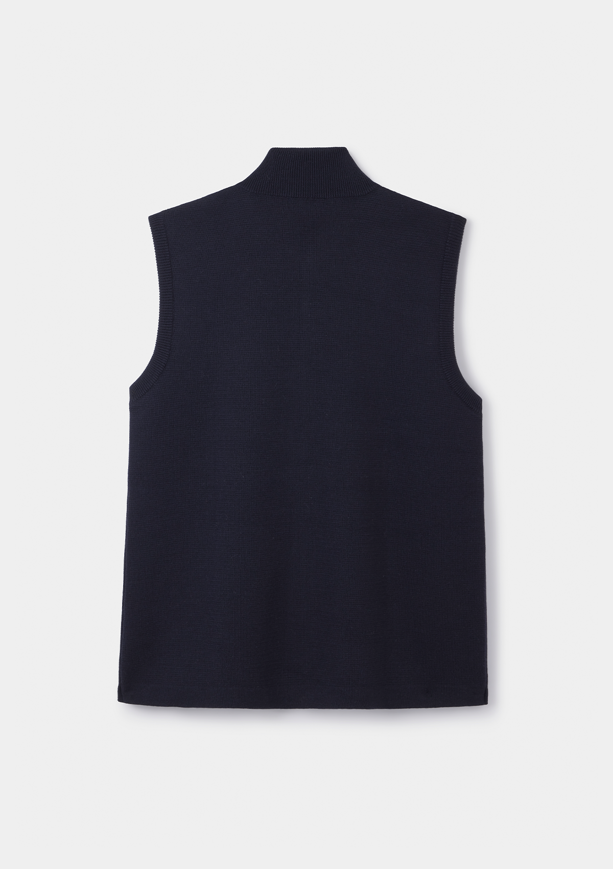 Navy Blue Merino Wool Knit Gilet Vest for Men & Women - Lightweight & Warm Layering for Outdoor Hiking, Travel & Casual Wear
