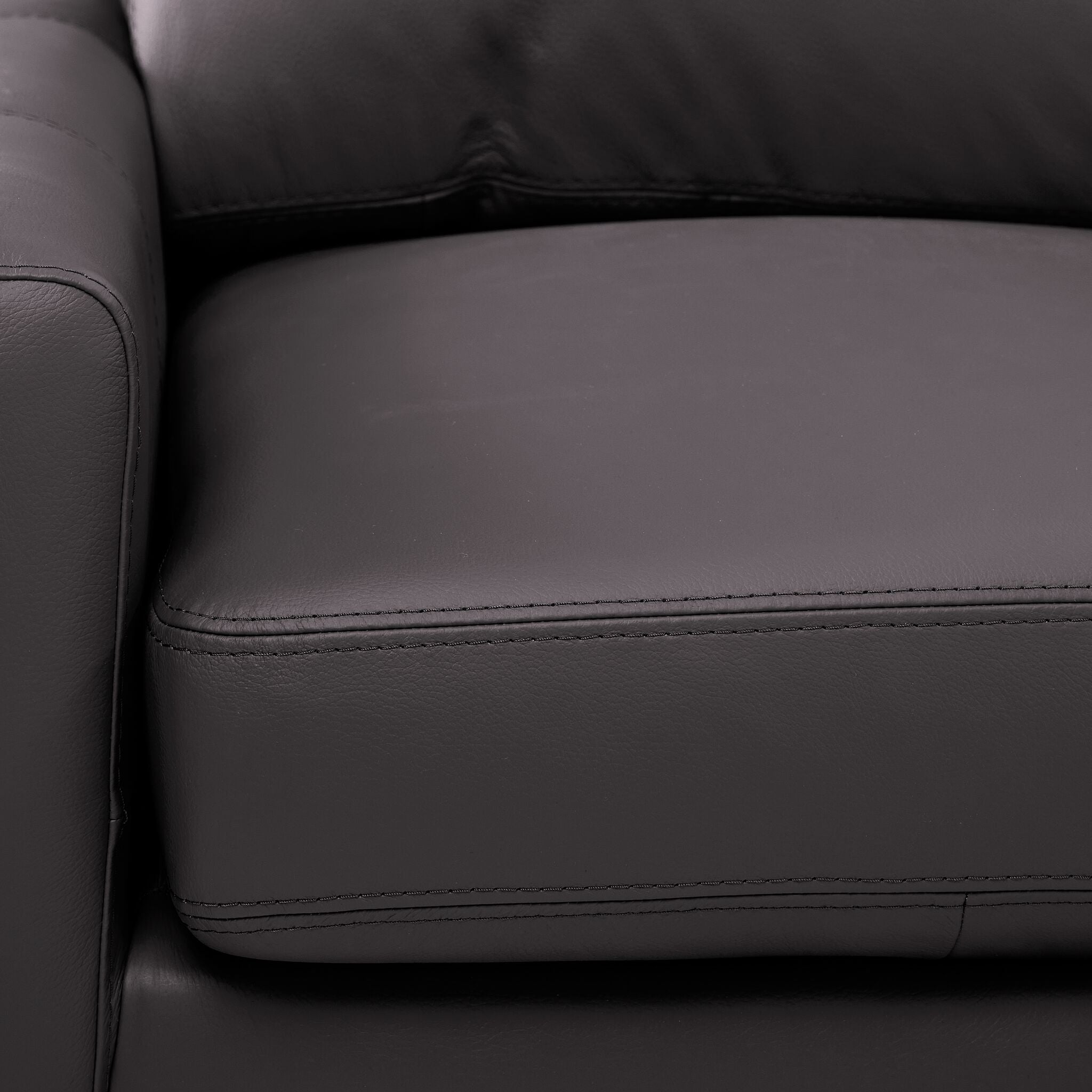 Premium Chito Leather 2-Piece Sectional Sofa with Right-Facing Chaise in Mocha Brown - Modern Living Room Furniture for Comfortable Lounging & Entertaining
