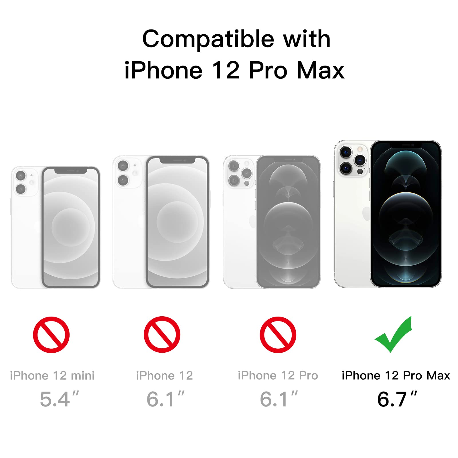 JETech iPhone 12 Pro Max Case 6.7 Inch with 2-Pack Tempered Glass Screen Protector - 360° Shockproof Bumper Cover, Clear Back Protective Phone Case (Purple) | Perfect for Outdoor Activities, Work & Daily Use