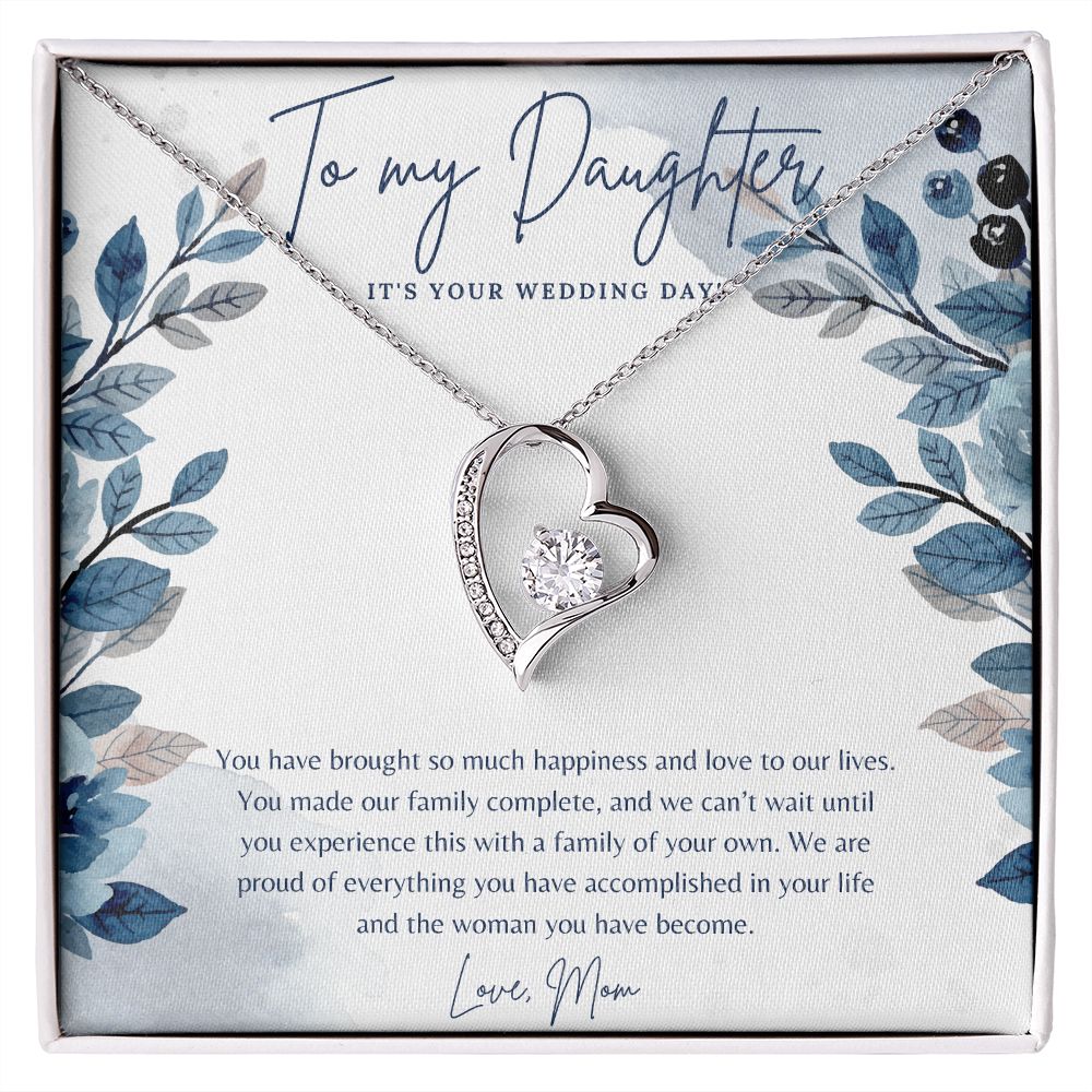 Forever Love Necklace - Heartfelt Wedding Gift for Daughter | Elegant Jewelry for Brides, Special Occasions & Cherished Memories