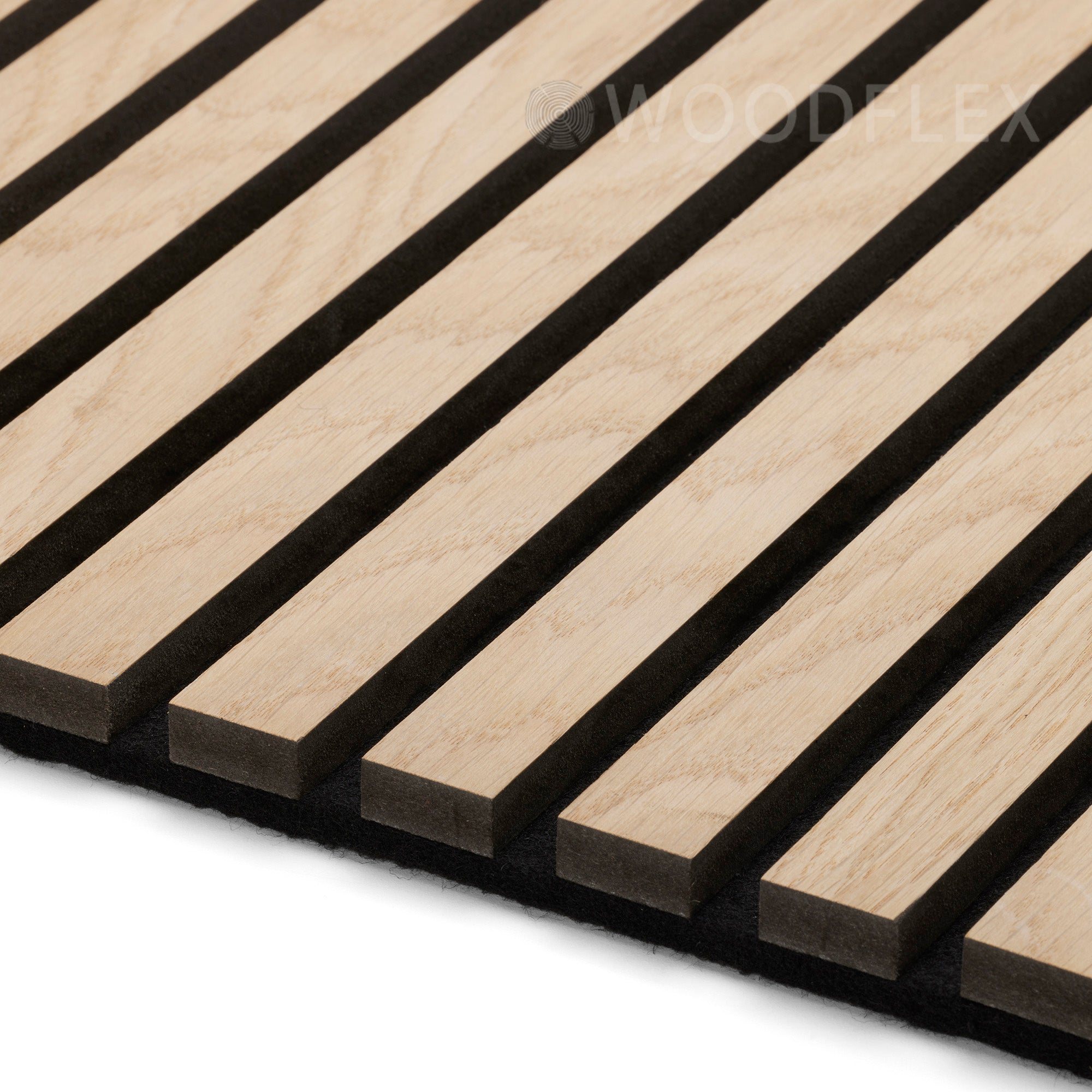 WOODFLEX Flexible Acoustic Wood Slat Wall Panel - Oak Veneer 2700mm x 600mm | Soundproofing & Decorative Wall Treatment for Home Theater, Office, and Studio