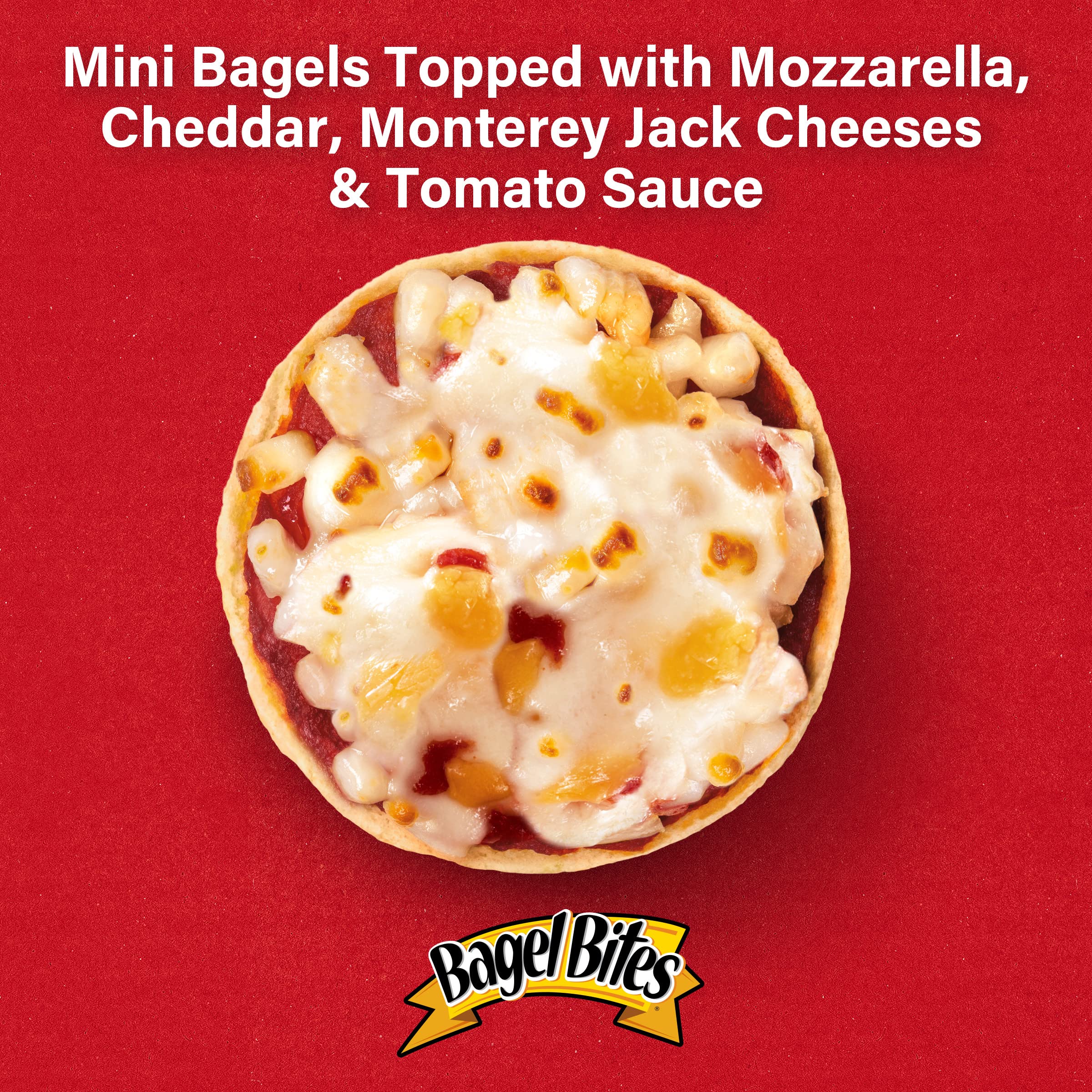 Bagel Bites Three Cheese Mini Pizza Bagels - Frozen Snack Pack (9 Count) | Quick & Easy Party Appetizers, After-School Snacks & Game Night Treats